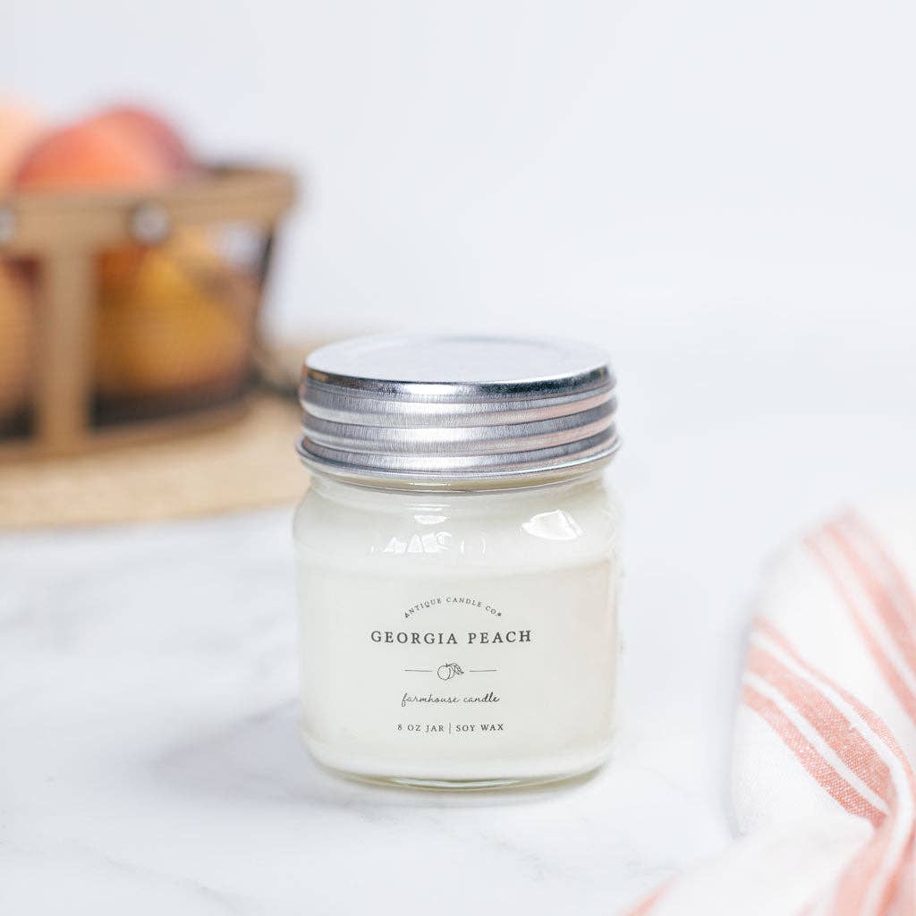 Soy Wax Mason Jar Candle - Georgia Peach