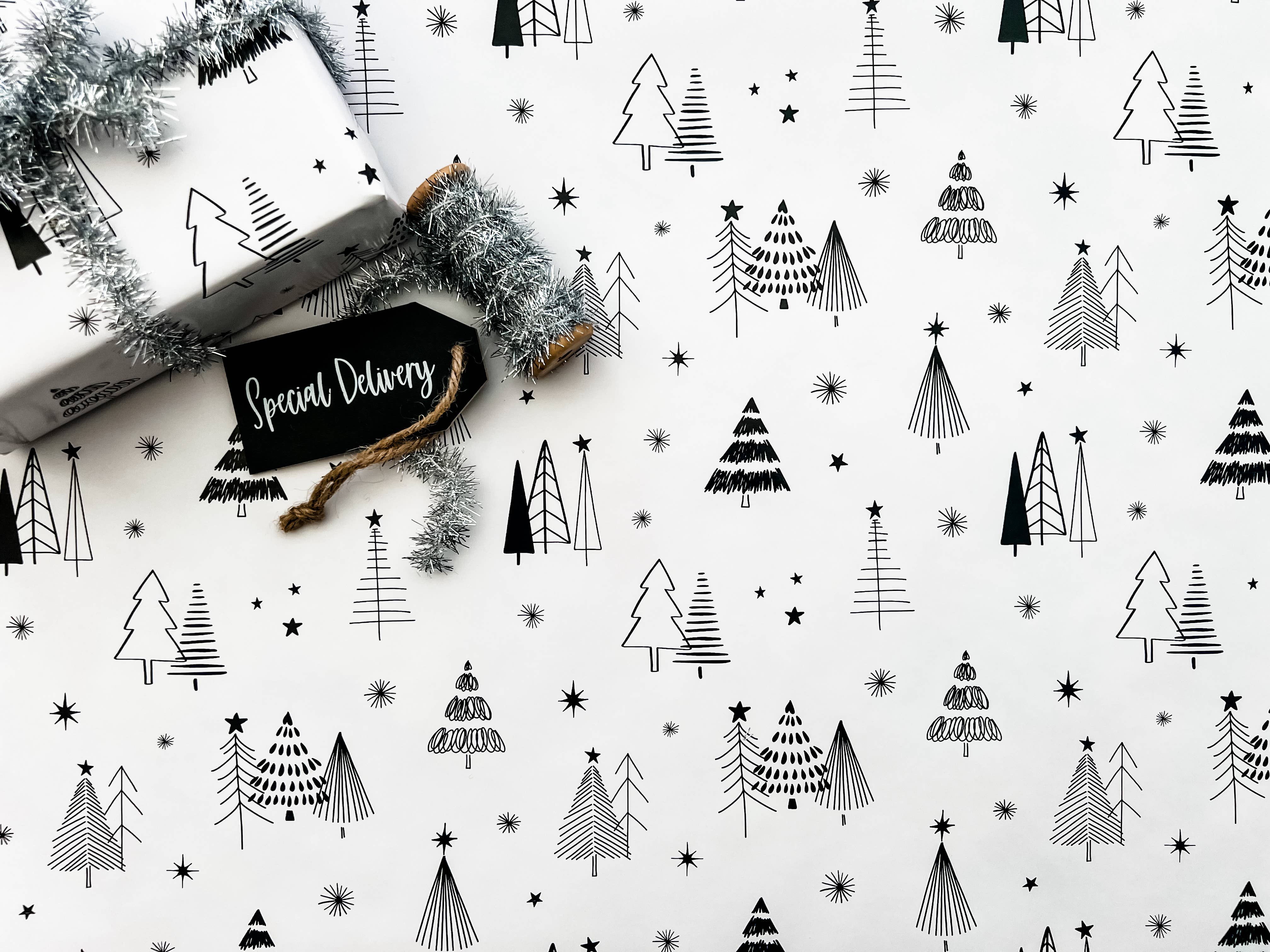 Black & White Wrapping Paper Collection