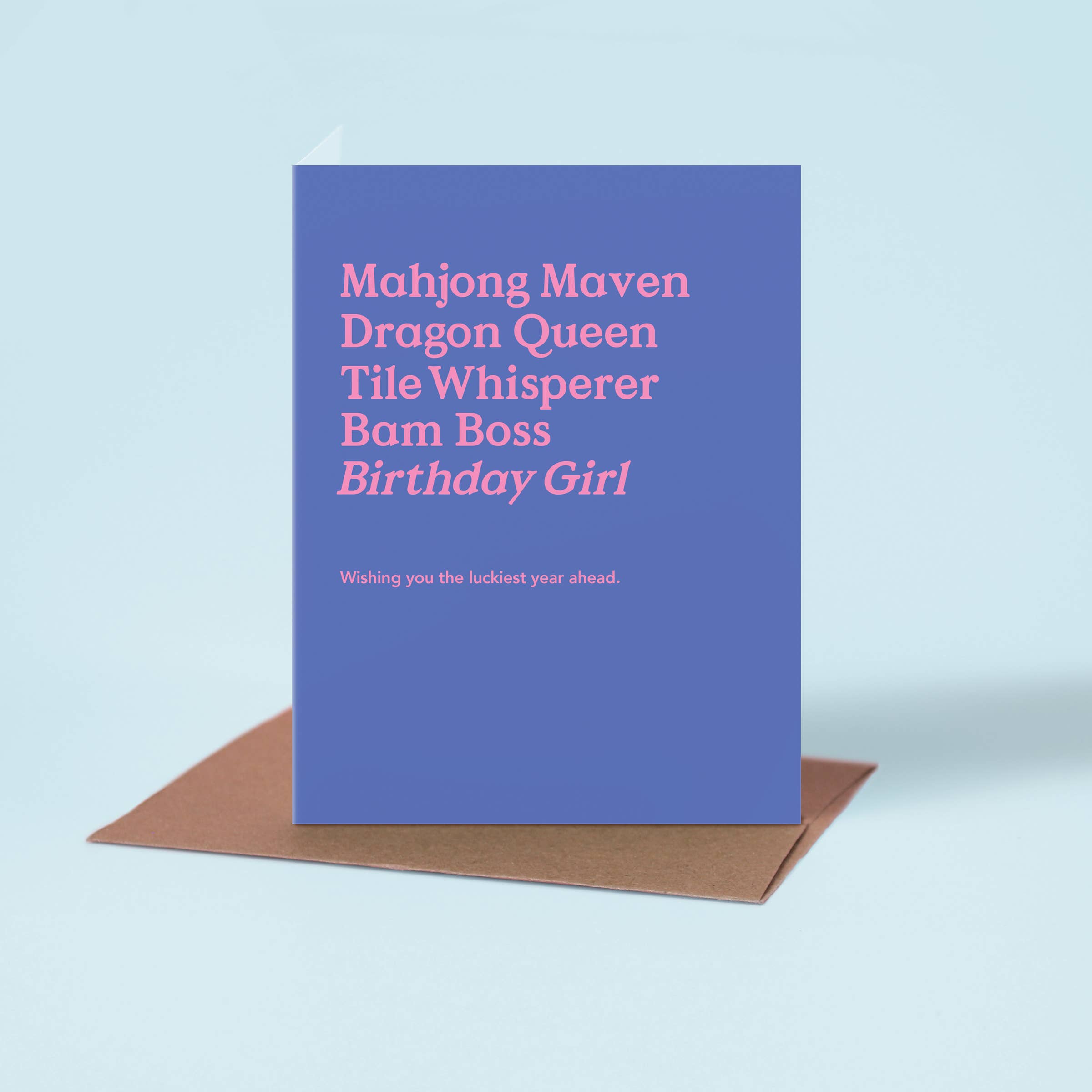 Mahjong Birthday Card