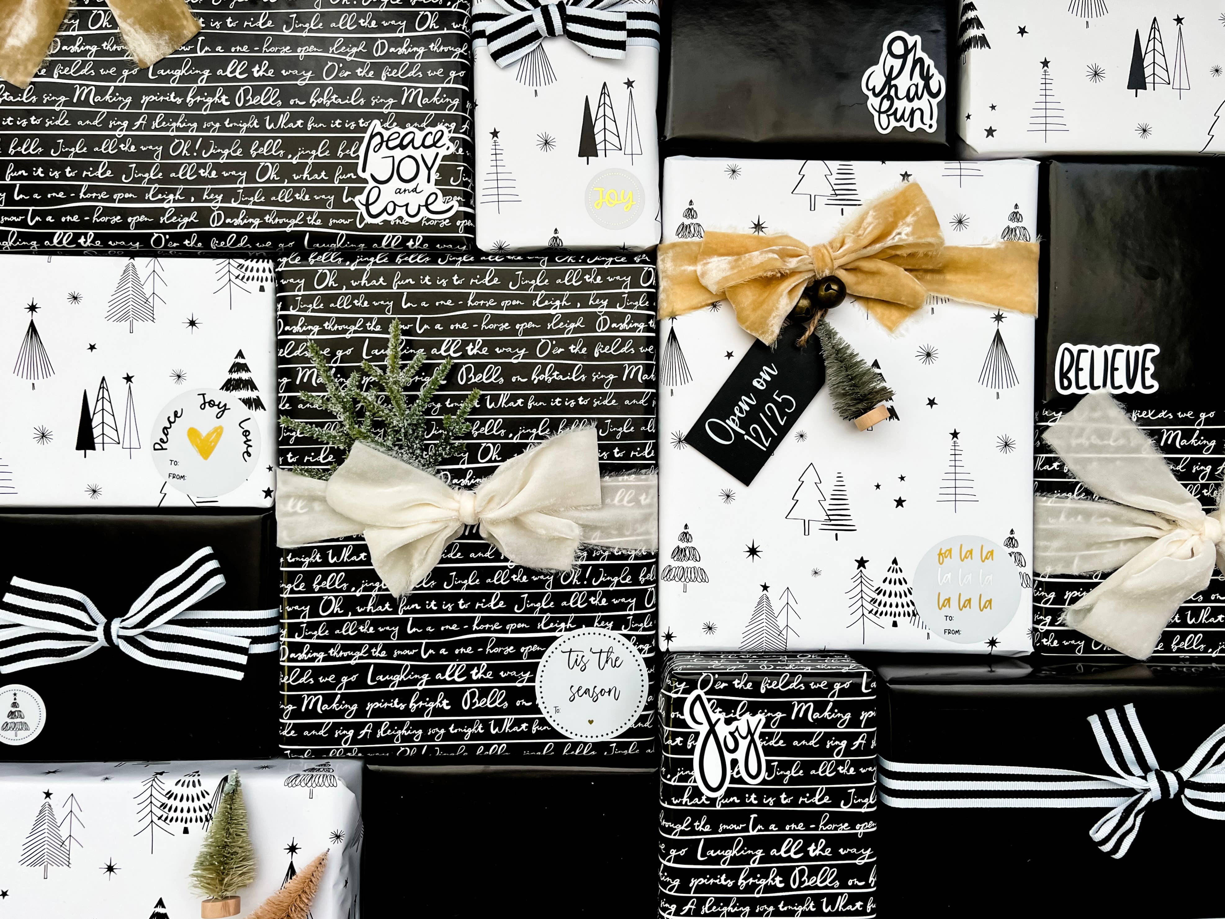 Black & White Wrapping Paper Collection