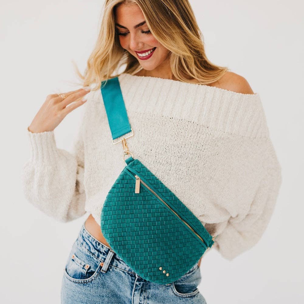 Suede Westlyn Woven Bum Bag