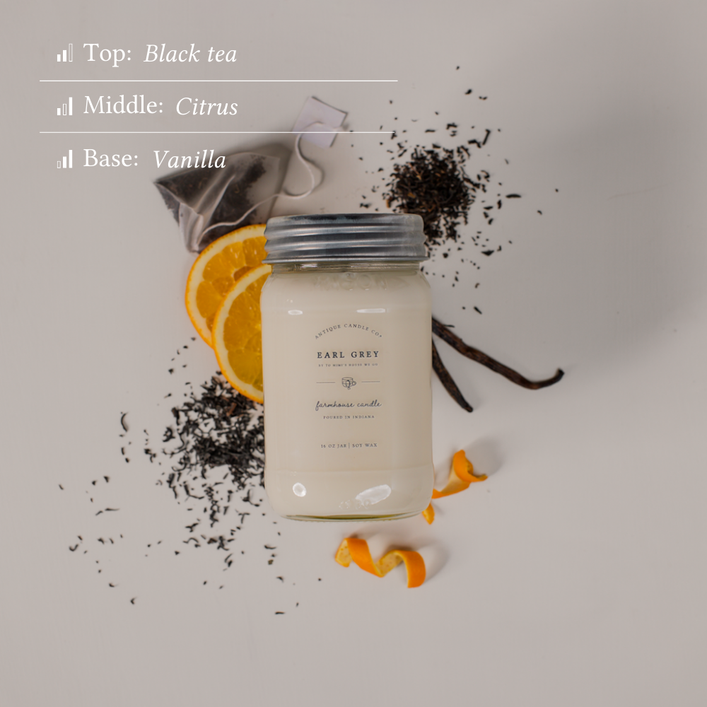 Earl Grey - Soy Wax Mason Jar Candle
