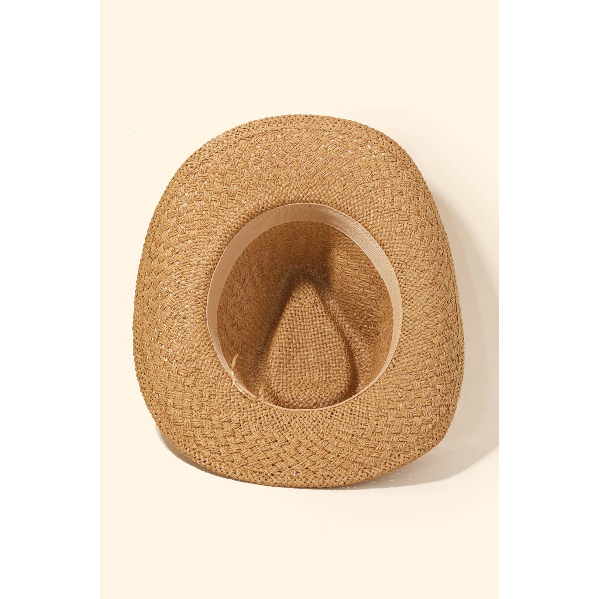 Straw Braid Cowrie Shell Strap Fedora Hat
