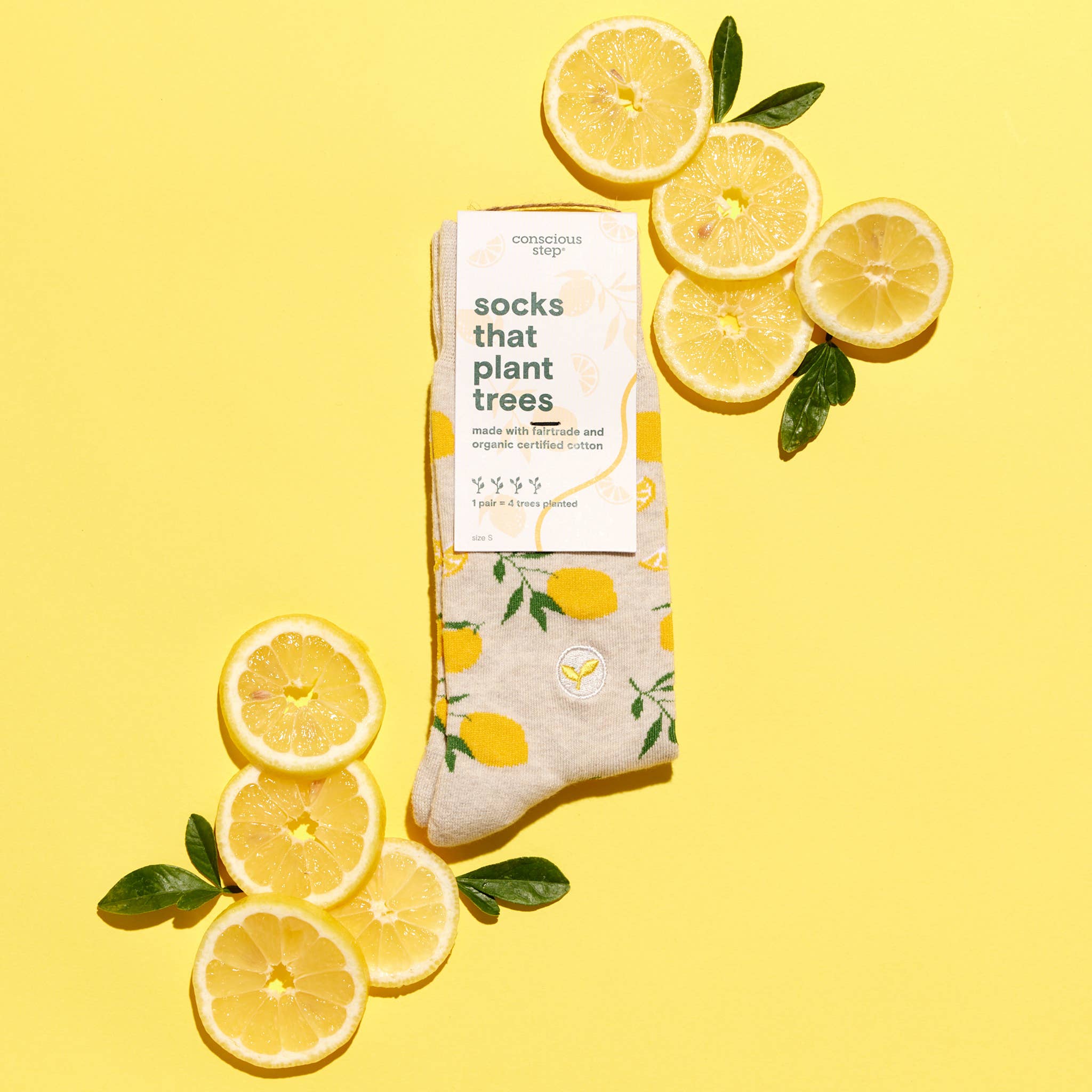 Socks that Plant Trees (Beige Lemons)