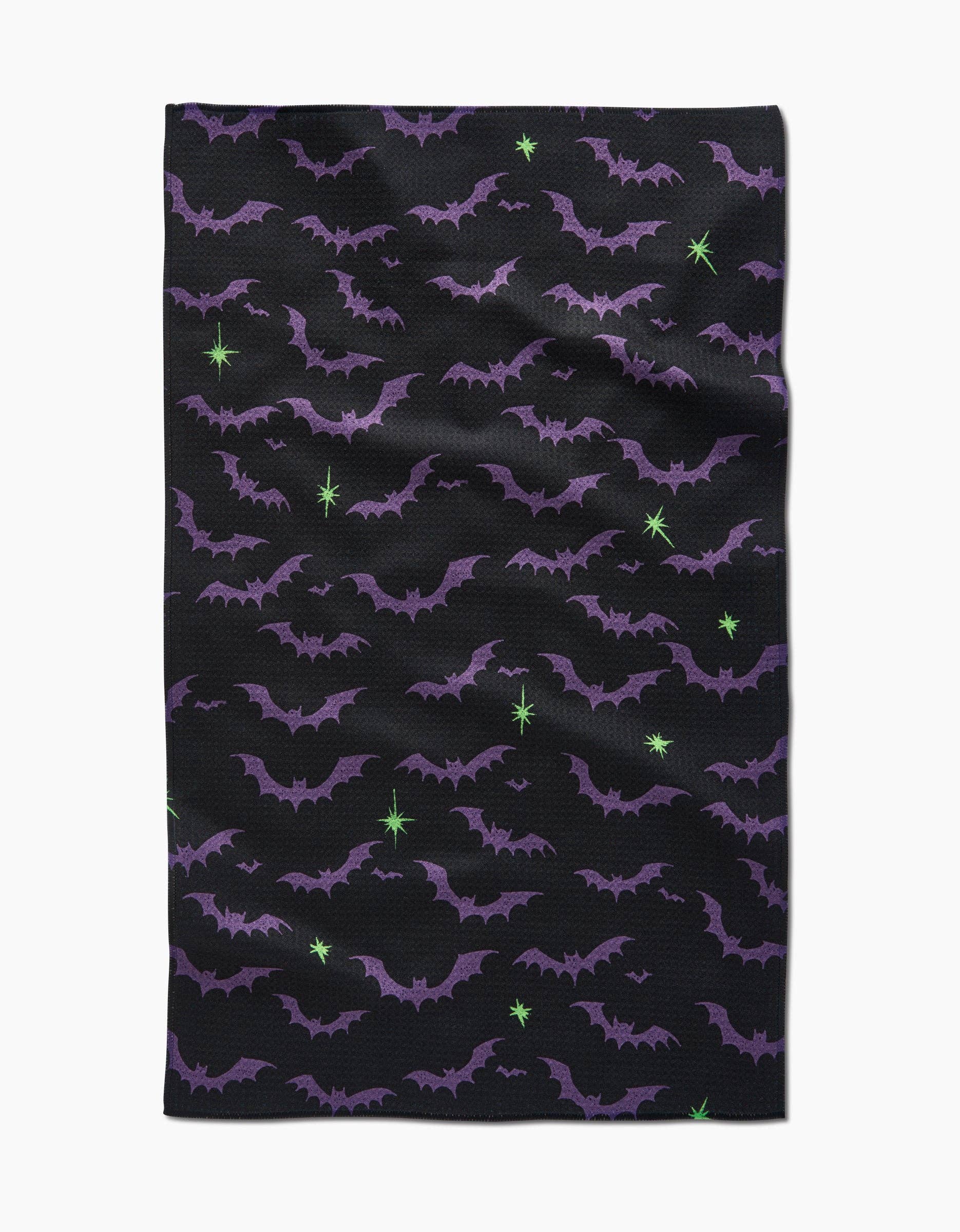 Dark Night Bats Tea Towel