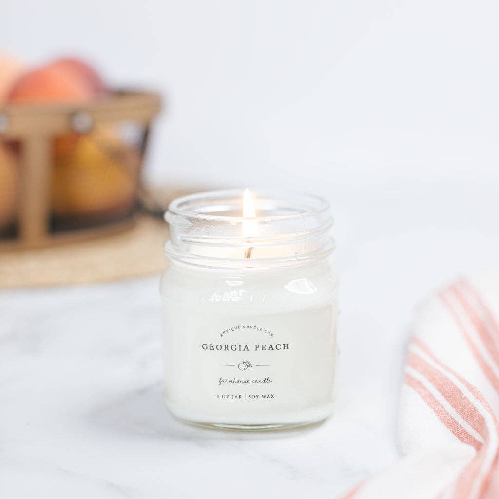 Soy Wax Mason Jar Candle - Georgia Peach