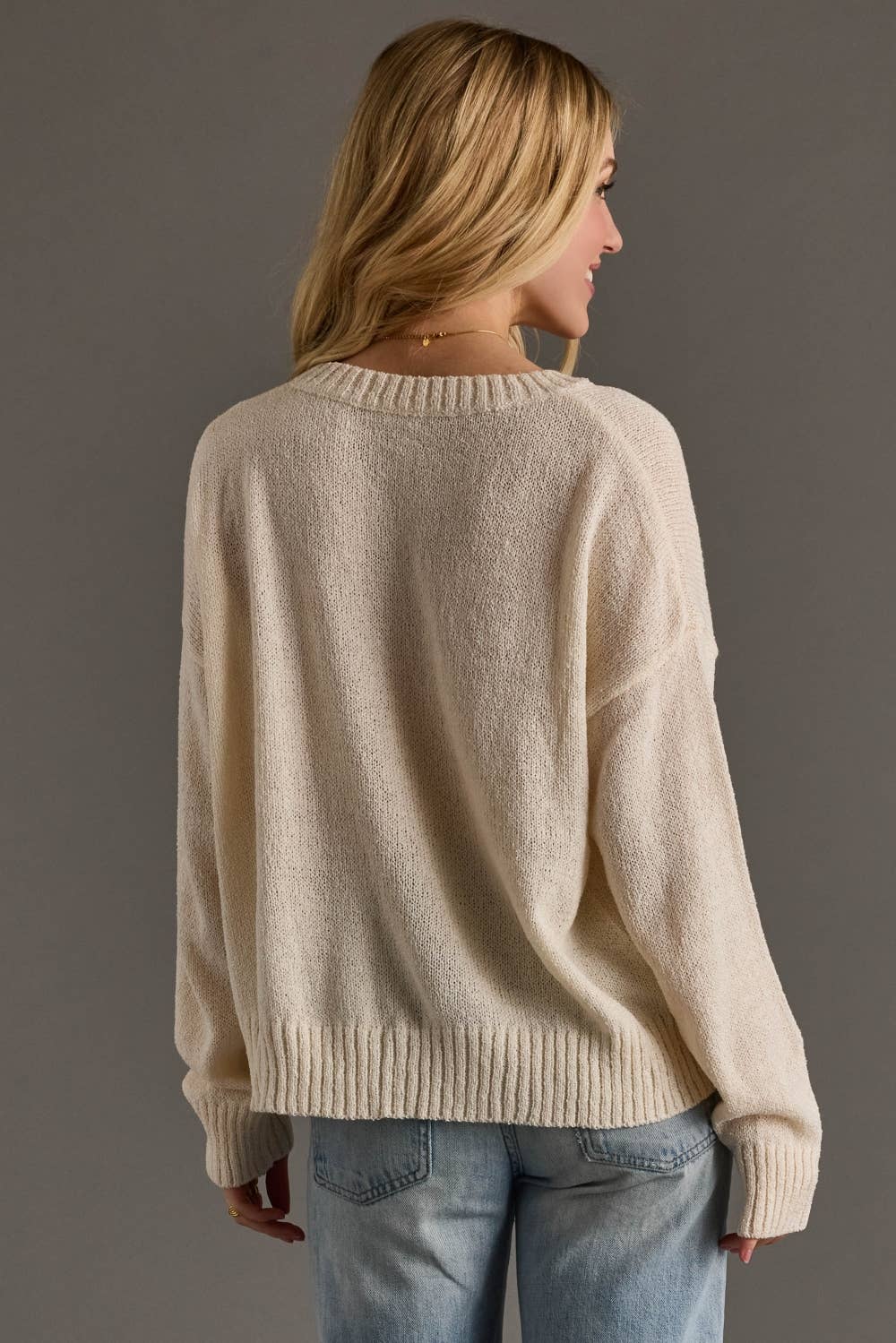 Ivory Coffee Weather Lightweight Sweater