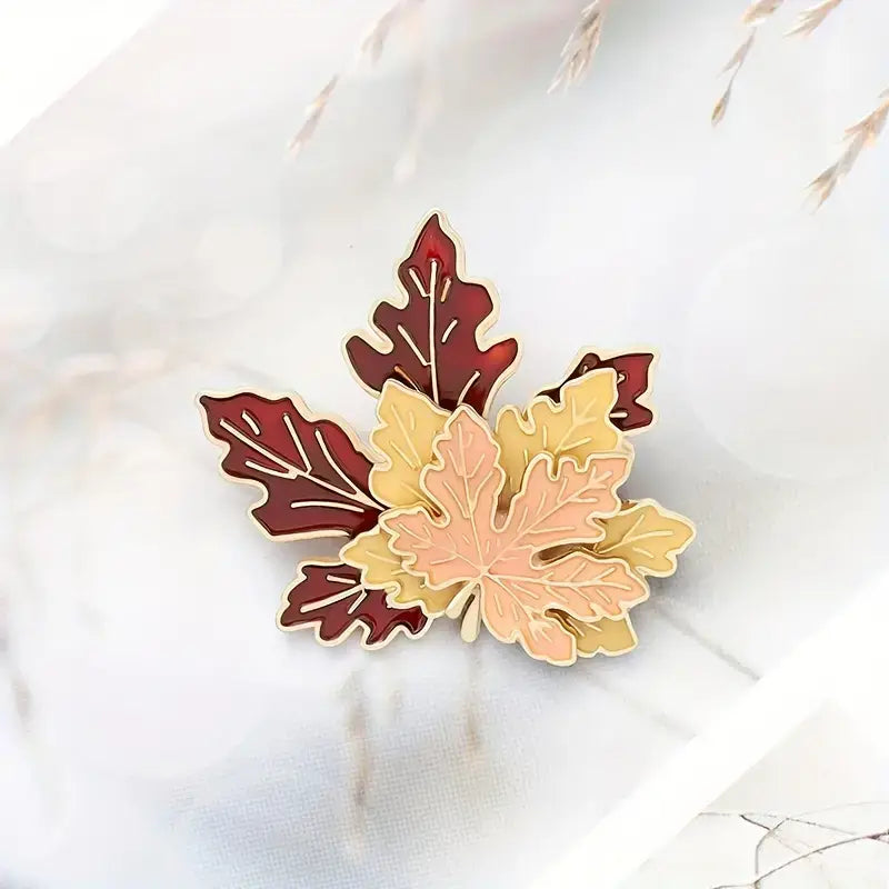 Fall Delight: Autumn Fall Maple Leaf Enamel Pin Perfect Gift