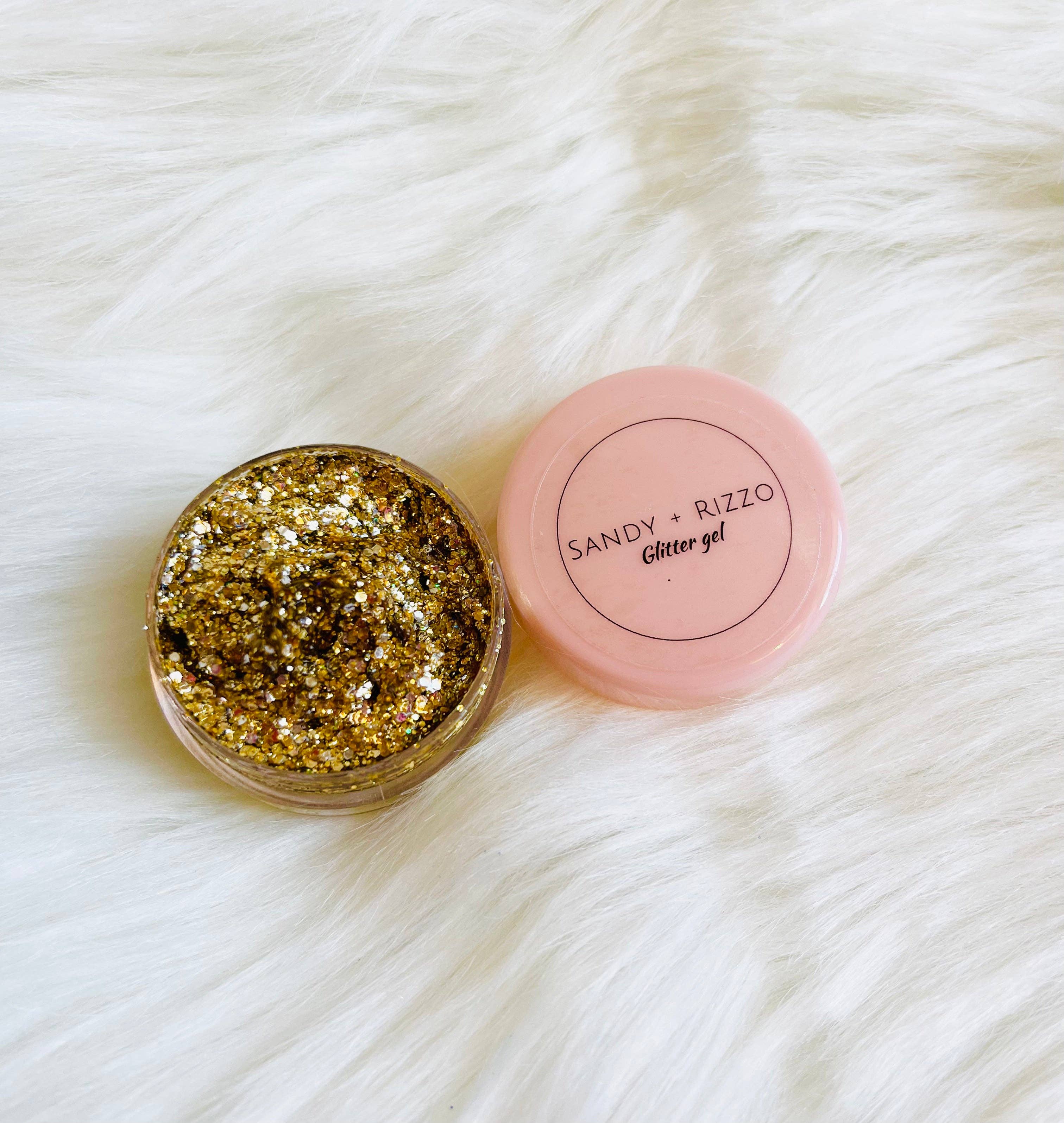 Luxury Neutral Gold Glitter Gel