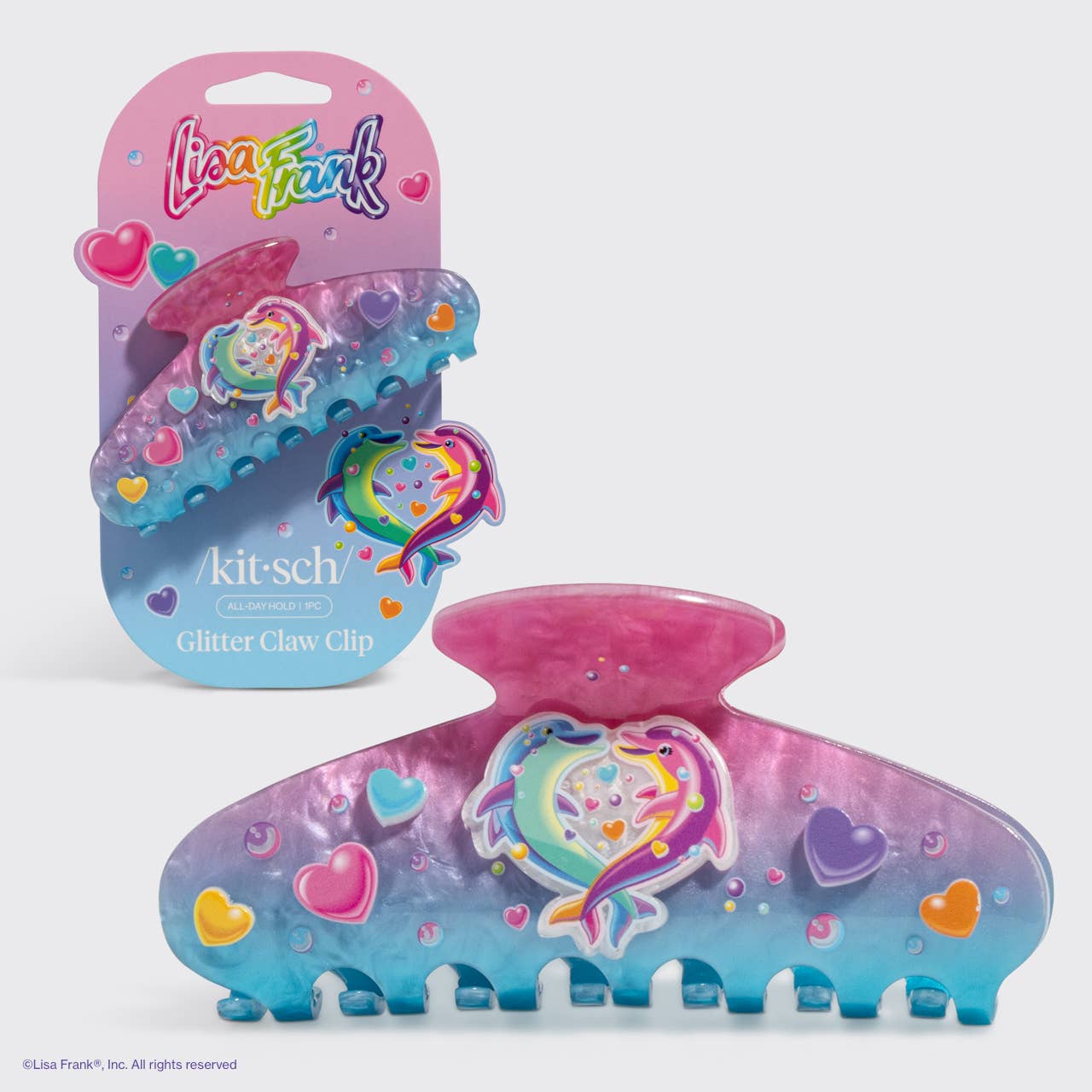 Lisa Frank x Kitsch Glitter Claw Clip in Dancing Dolphins™ – The