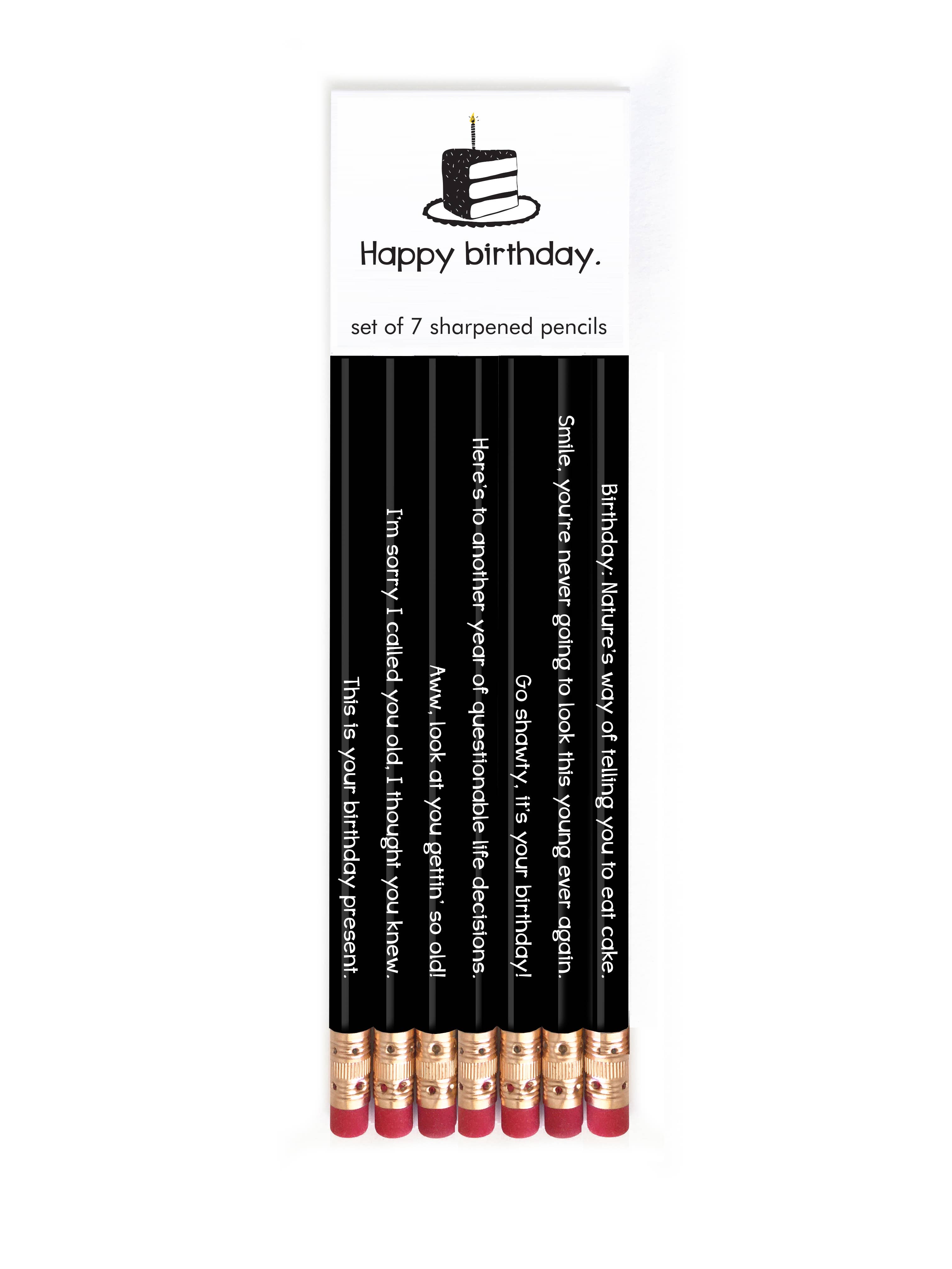 HAPPY BIRTHDAY. PENCIL SET