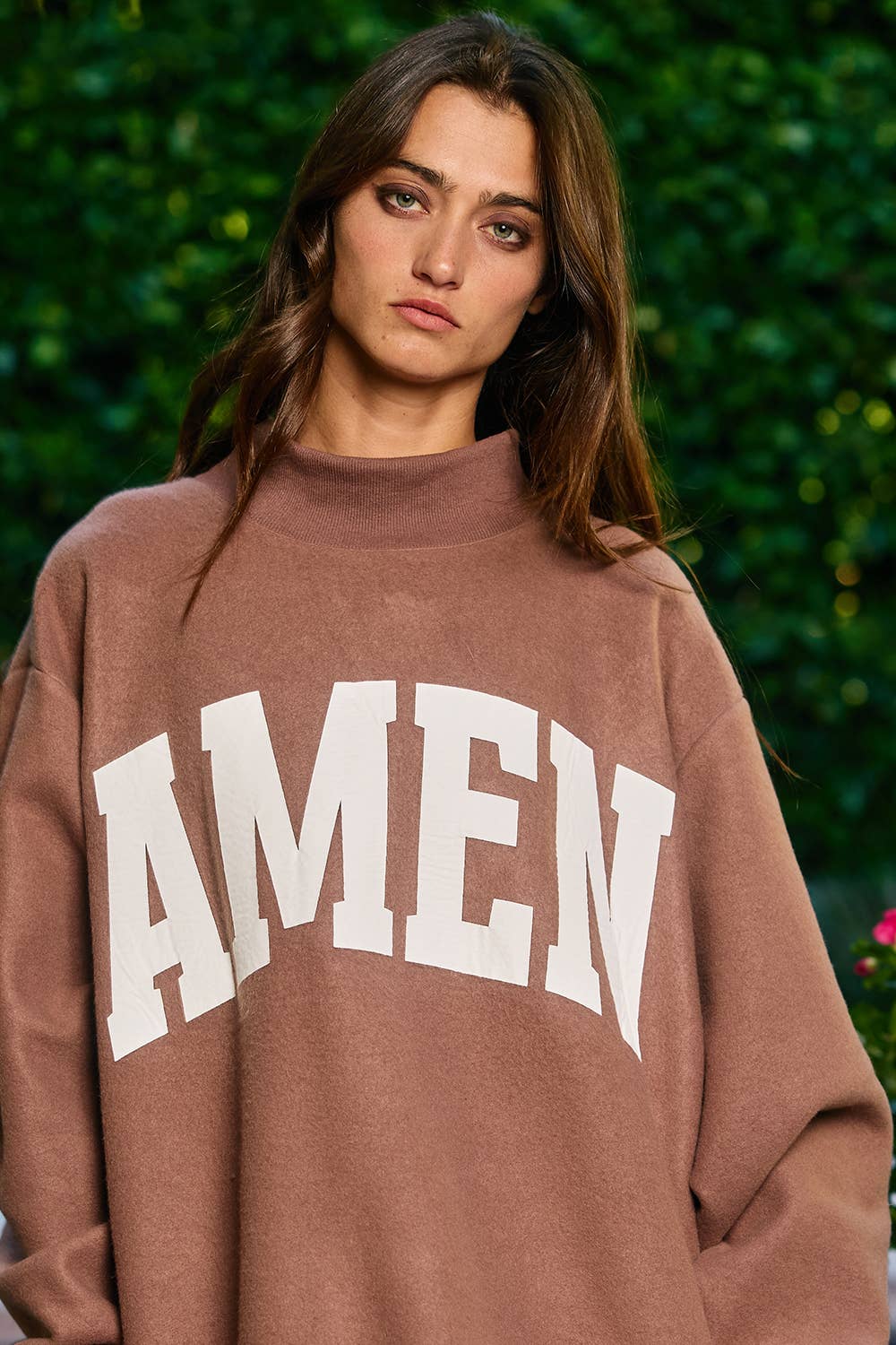 WWJD 'WWJD & AMEN' Reversible Mock Neck Sweatshirt