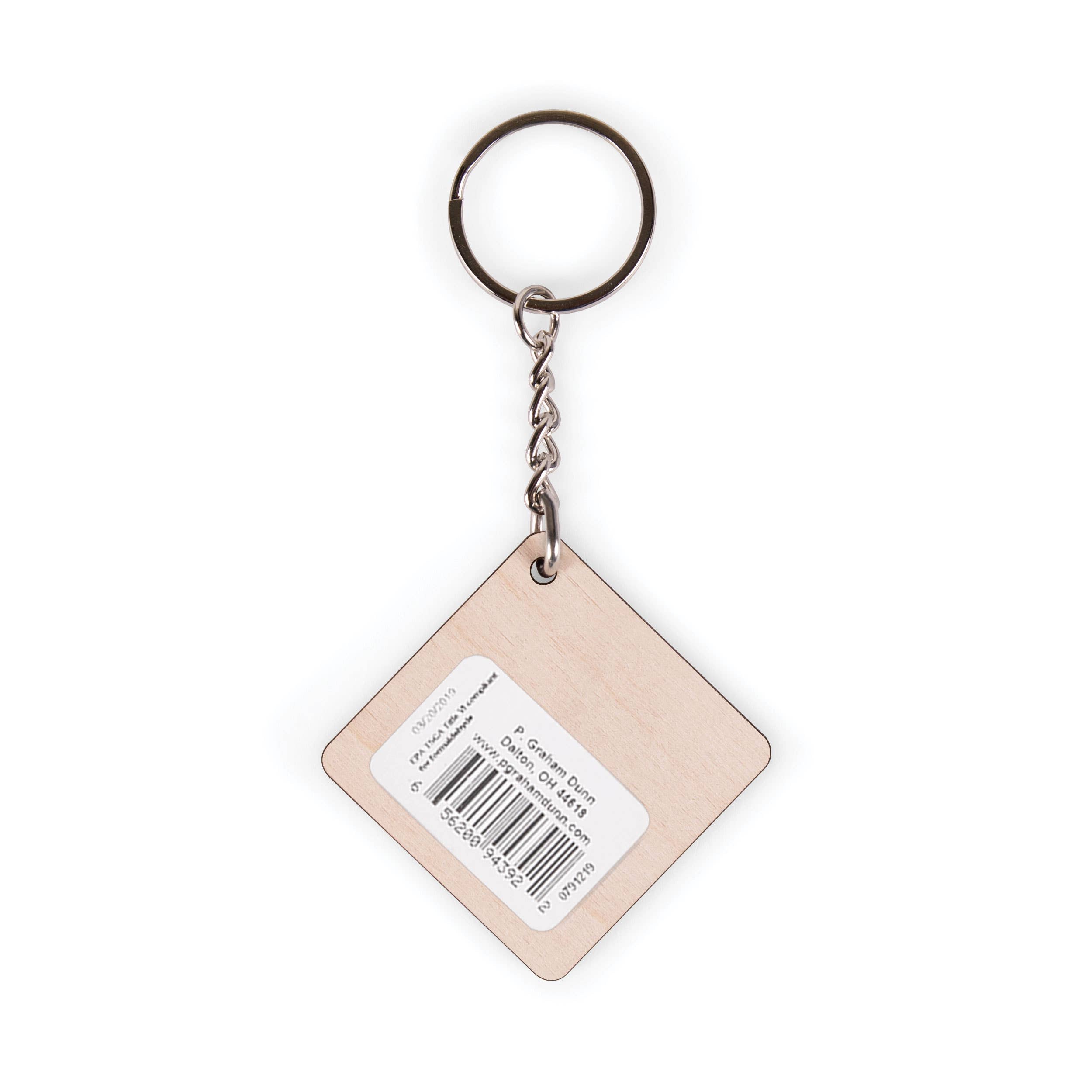 Lake Life Maple Veneer Keychain