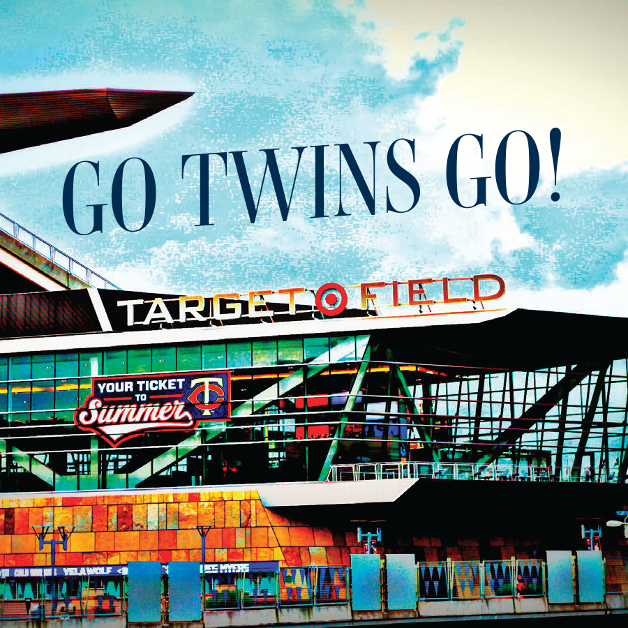 3x3 Magnet - MN MInnesota Minneapolis Target Field Go Twins Go!