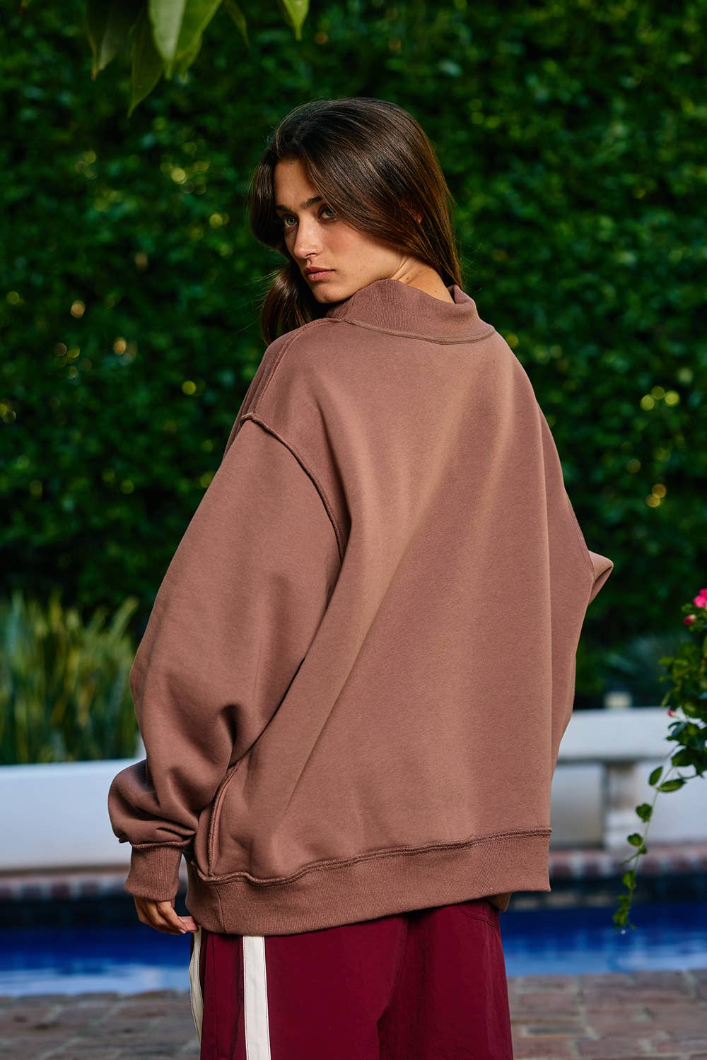 WWJD 'WWJD & AMEN' Reversible Mock Neck Sweatshirt