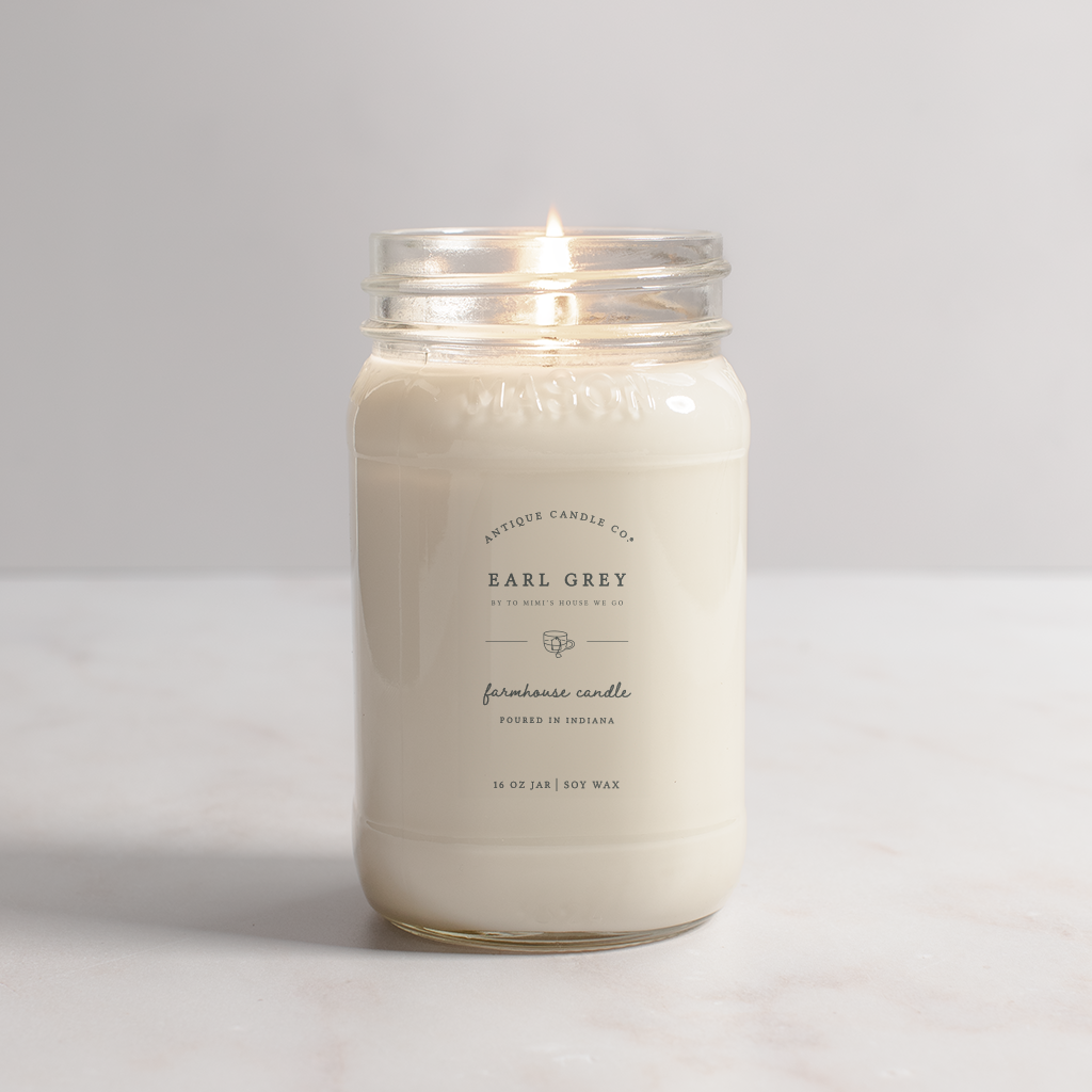 Earl Grey - Soy Wax Mason Jar Candle