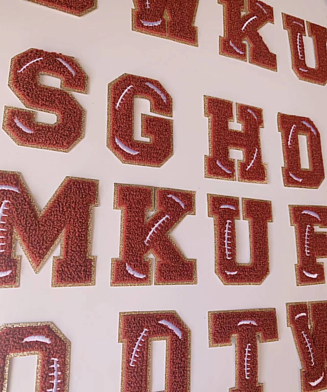 2.35 inch Iron on letters, Football letter, Chenille varsity