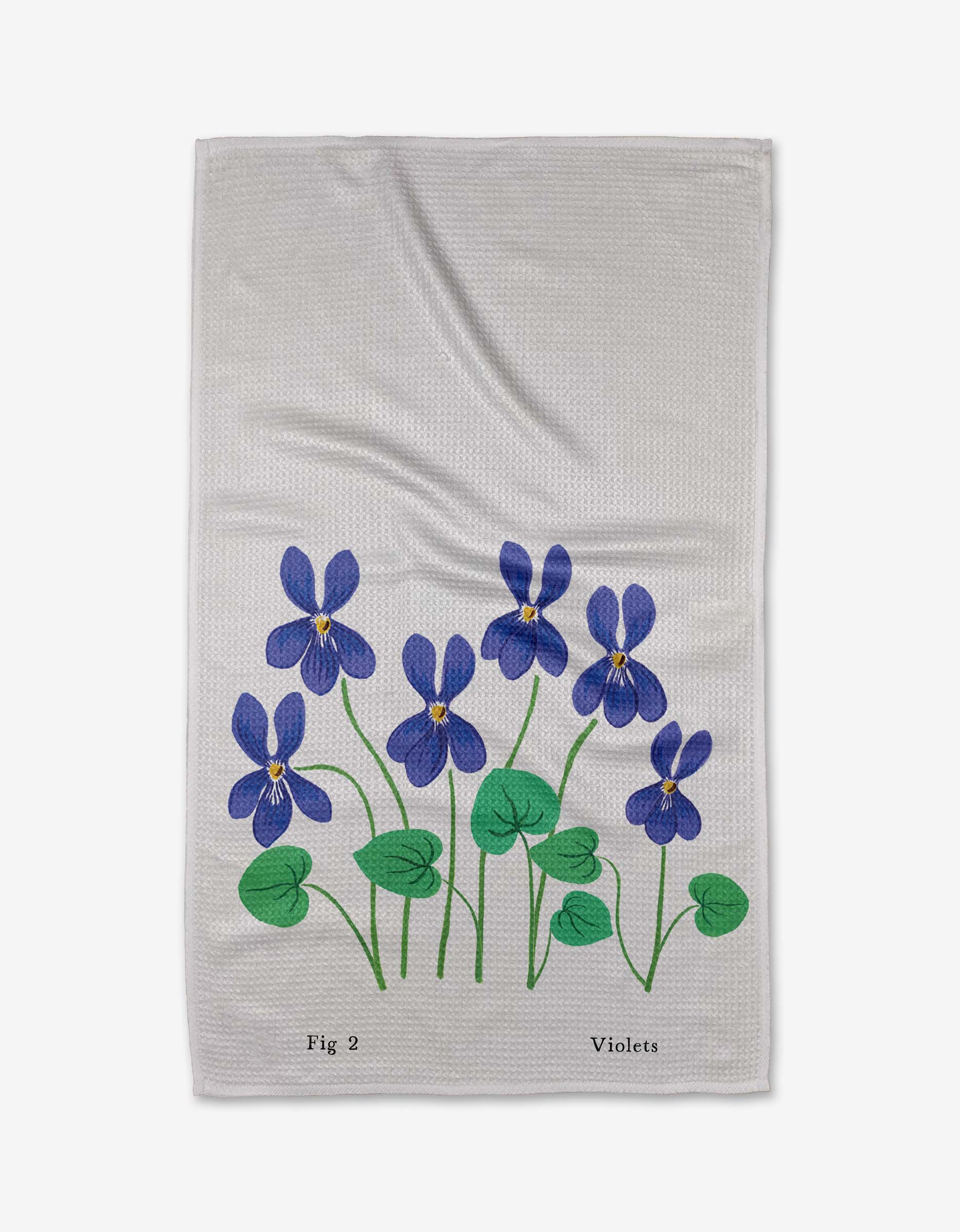 February Violets Tea Towel