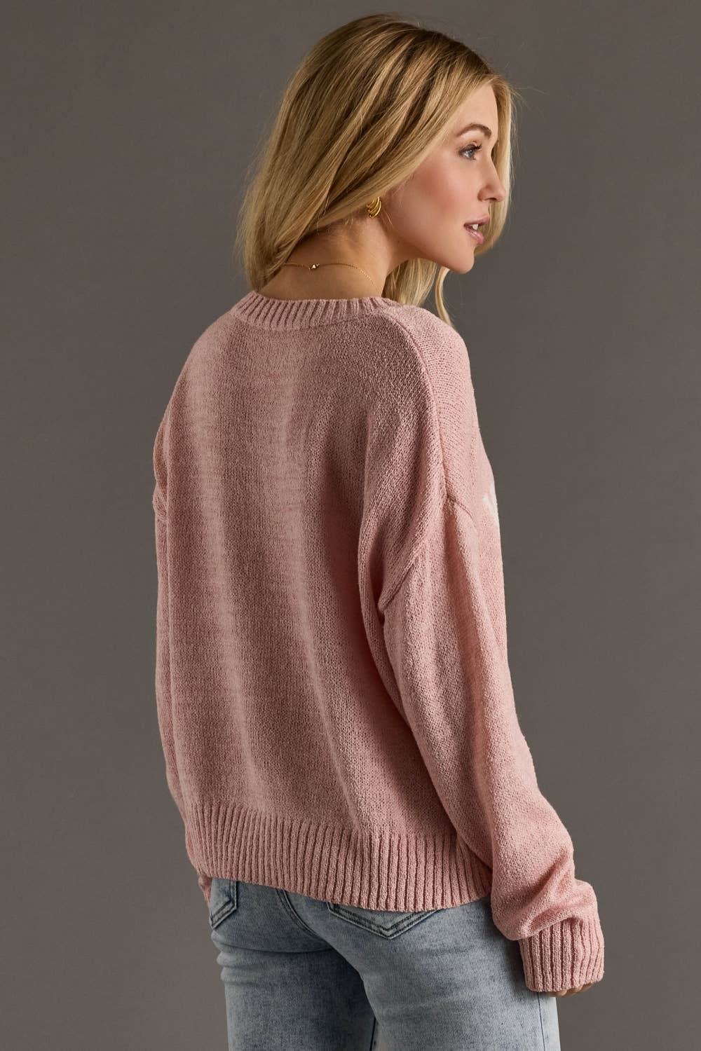 Lt. Pink Wine Weather Lightweight Sweater