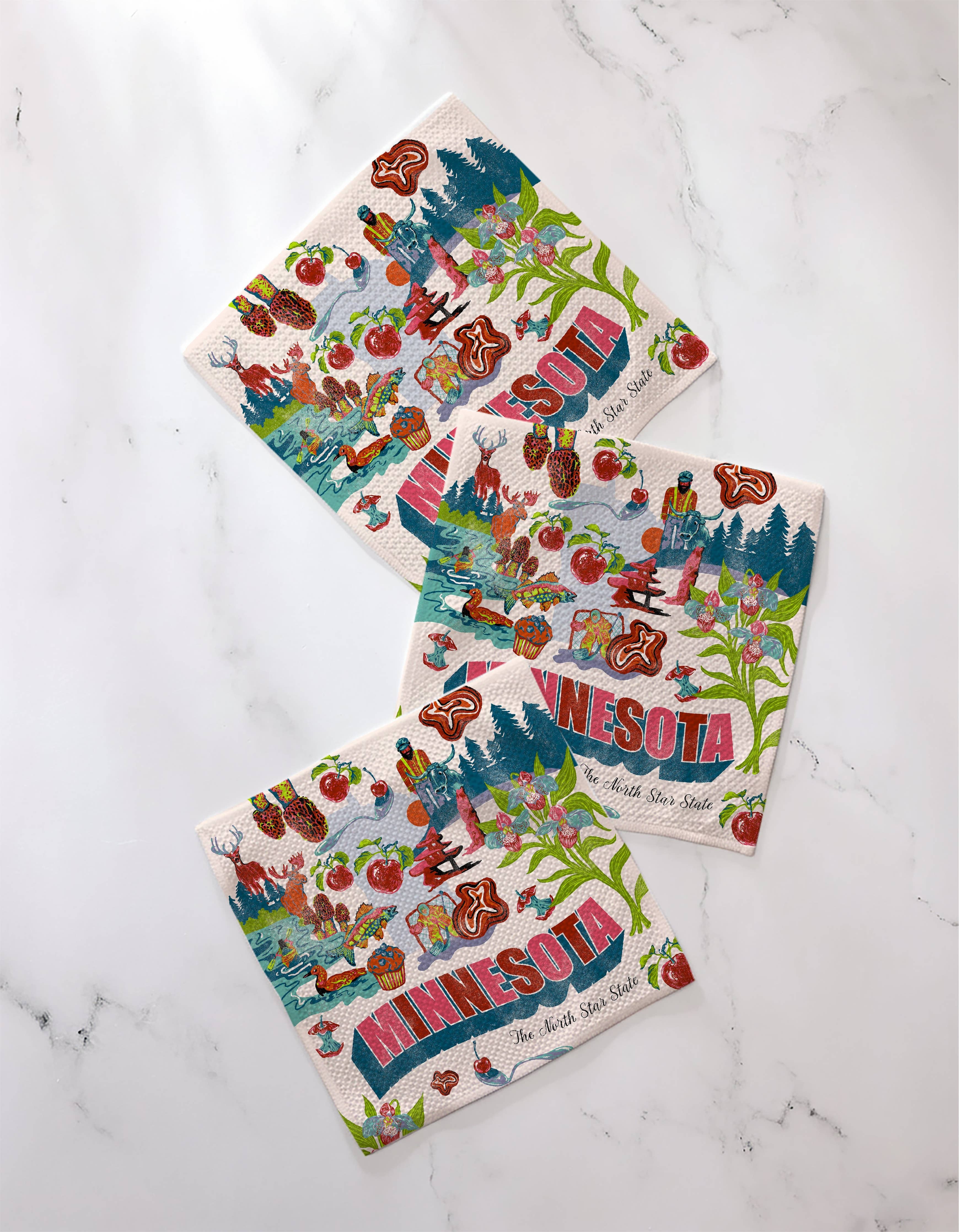 Greetings From Minnesota Dishcloth Set