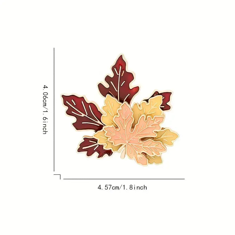 Fall Delight: Autumn Fall Maple Leaf Enamel Pin Perfect Gift