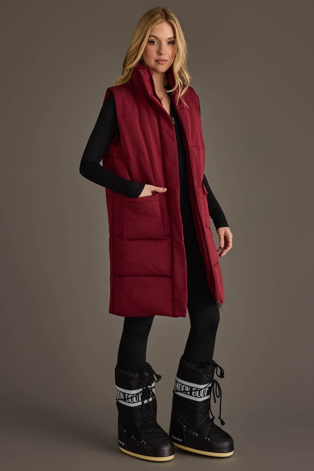 Crimson Long Vest