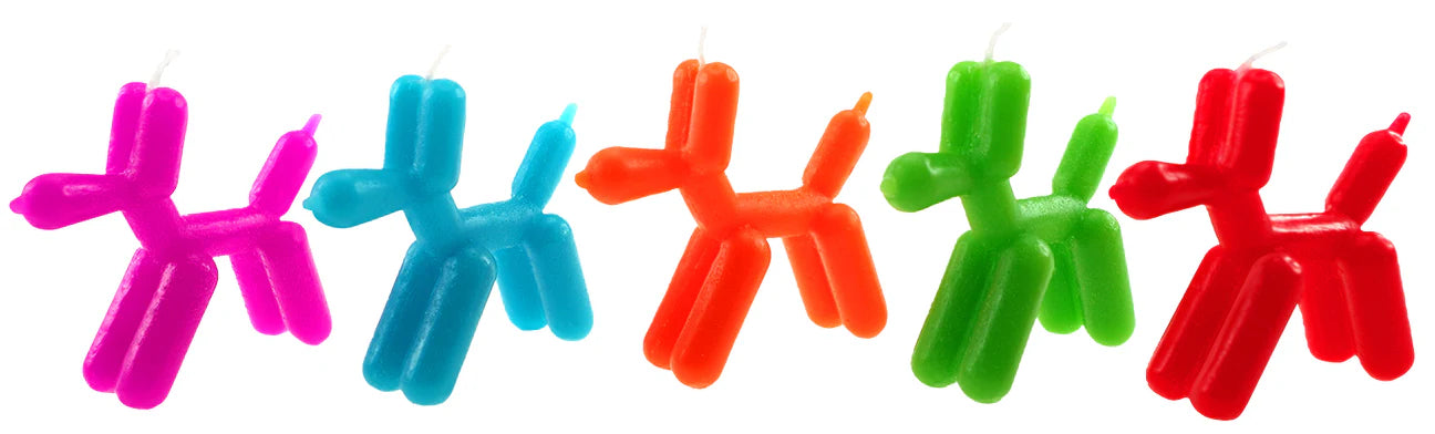 Balloon Dog Candles - 5pc. Set