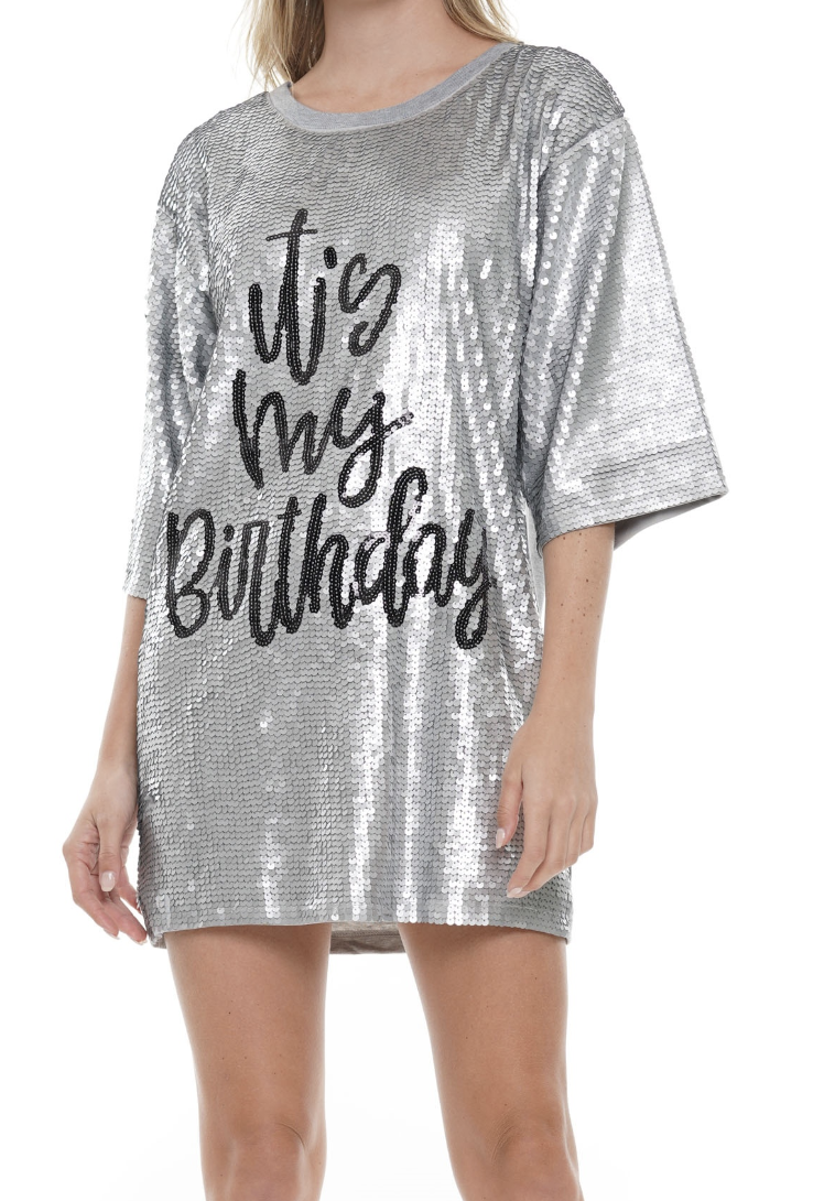 IT'S MY BIRTHDAY SEQUIN DRESS