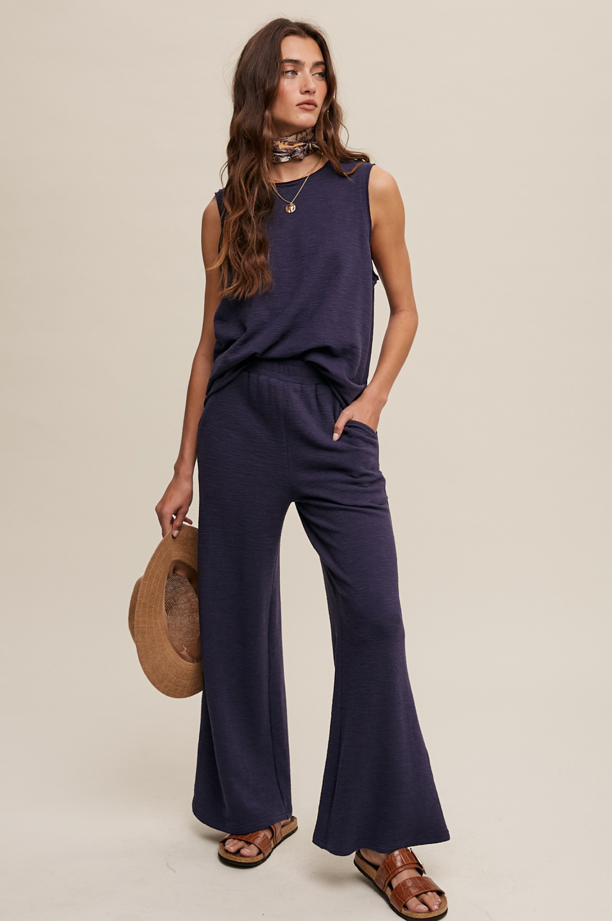 Soft Knit Tank and Sweatpants Set
