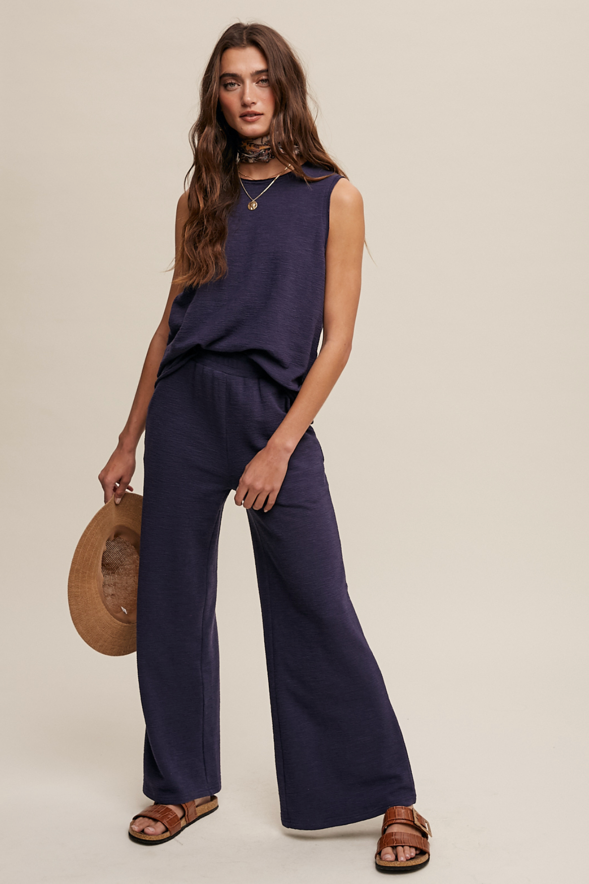 Soft Knit Tank and Sweatpants Set