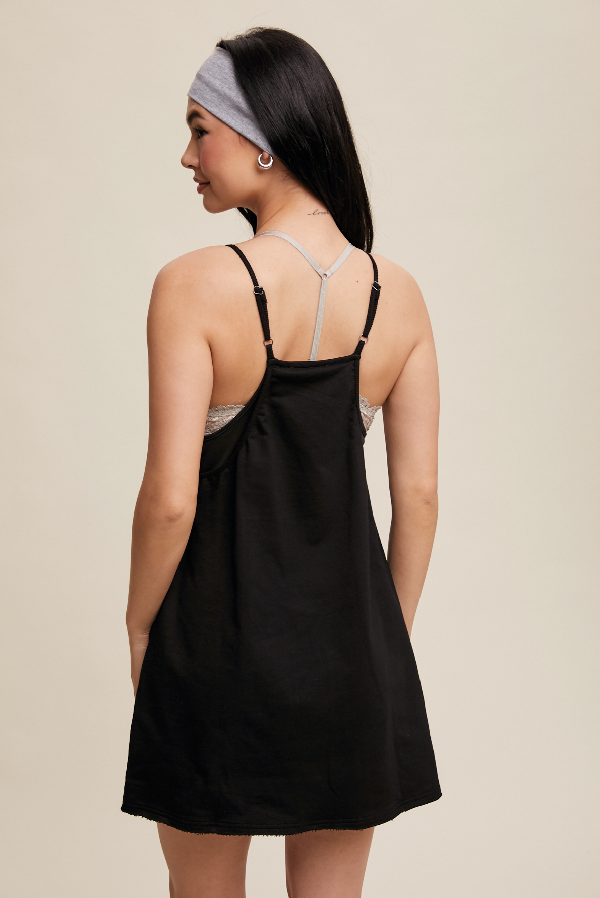 Sporty Mini Dress with Built in Romper Lining