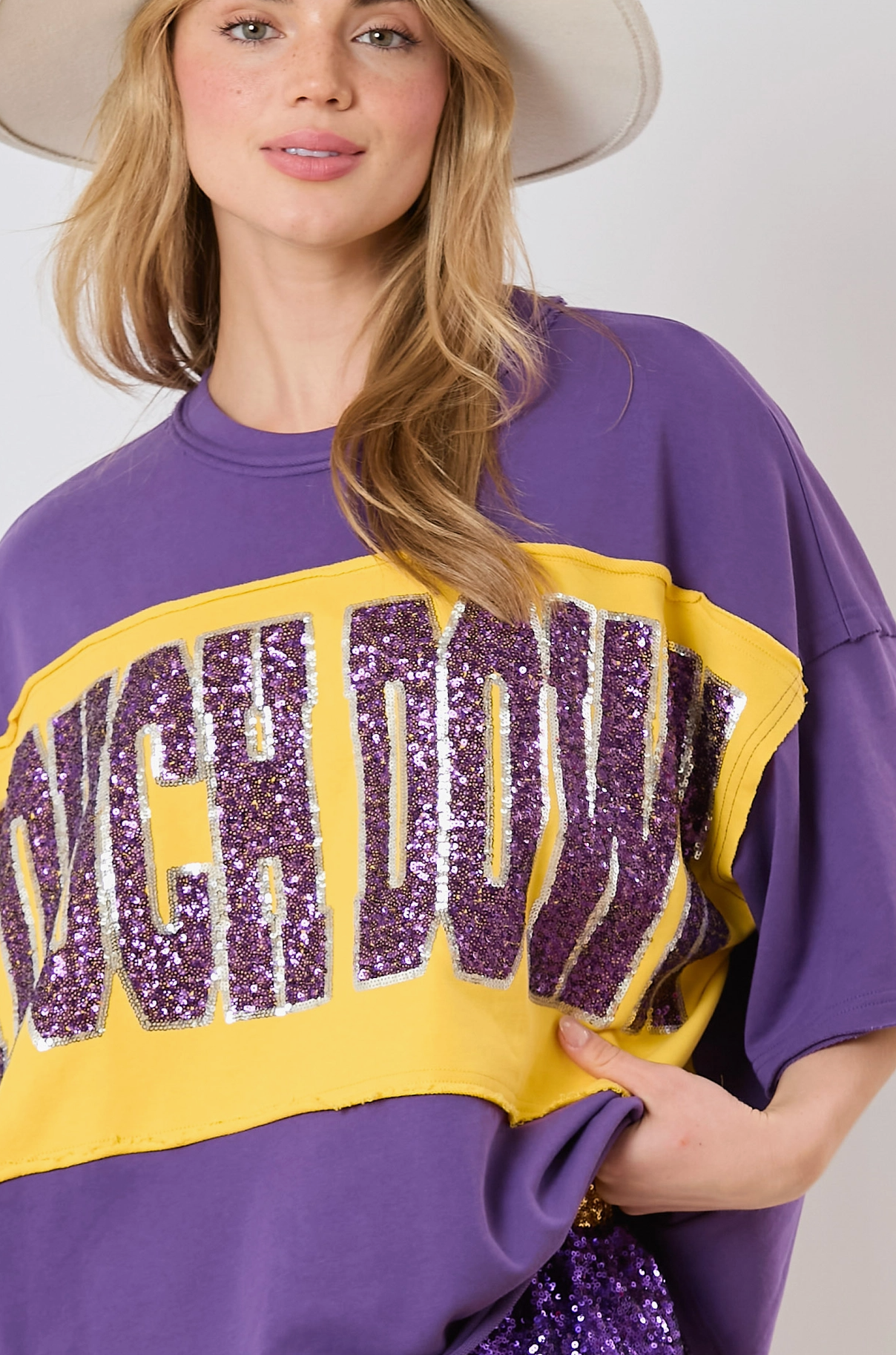 Touchdown Tee - Purple/Gold
