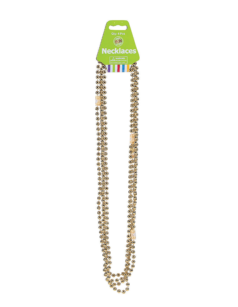 Gold Metallic Bead Necklace