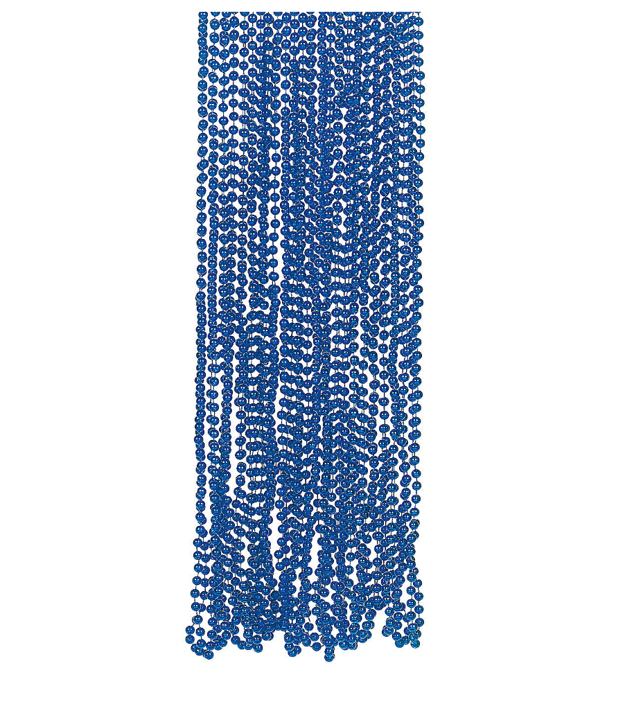 Blue Metallic Bead Necklace