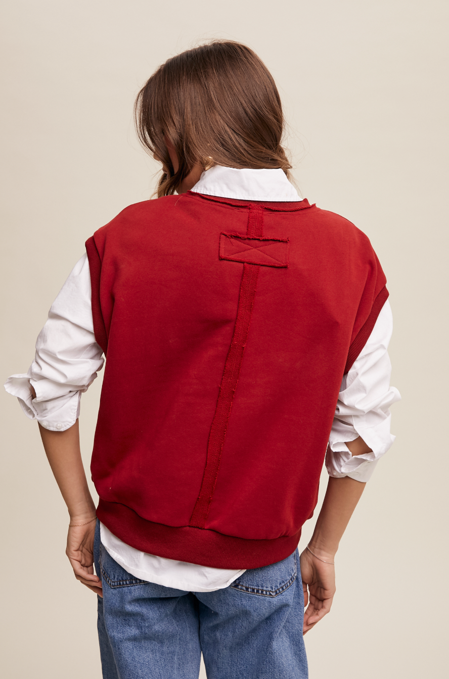 Short Sleeve Boxy Crew Neck Sweat Top