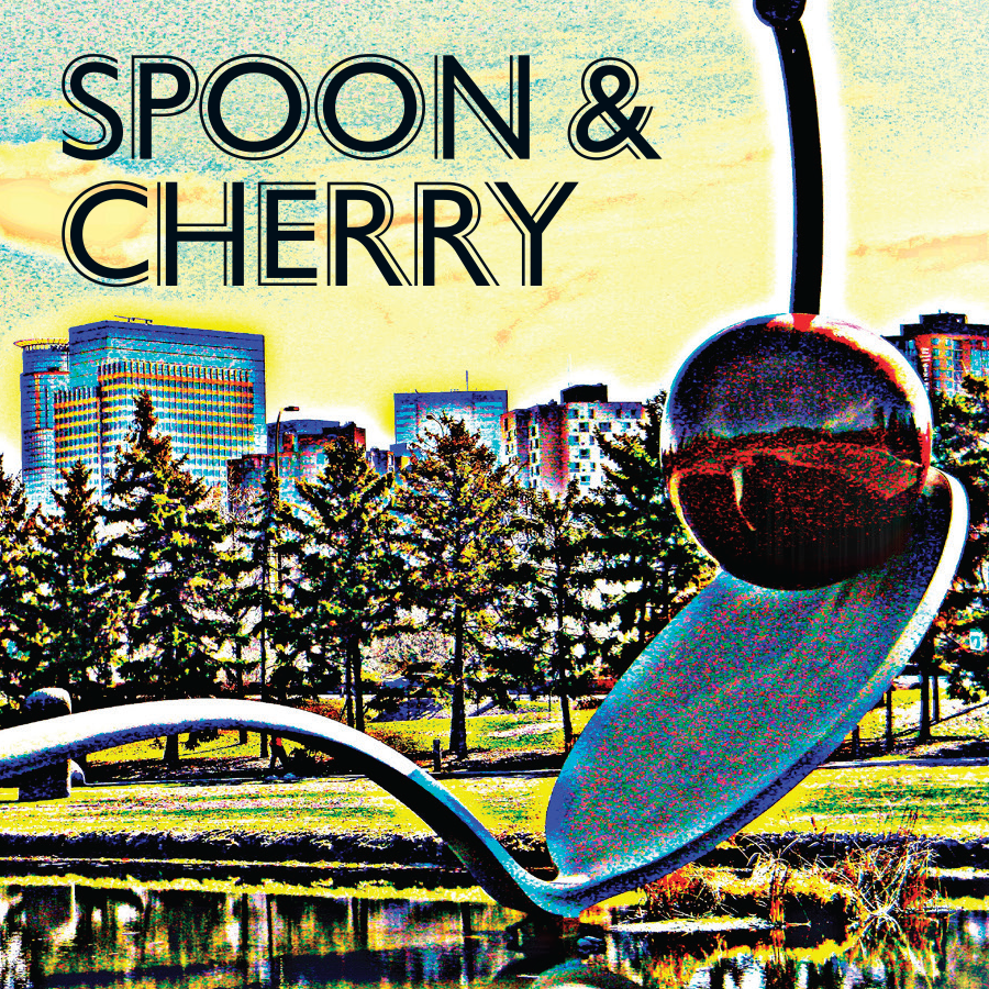 3x3 Magnet - MN MInnesota Minneapolis Spoon & Cherry
