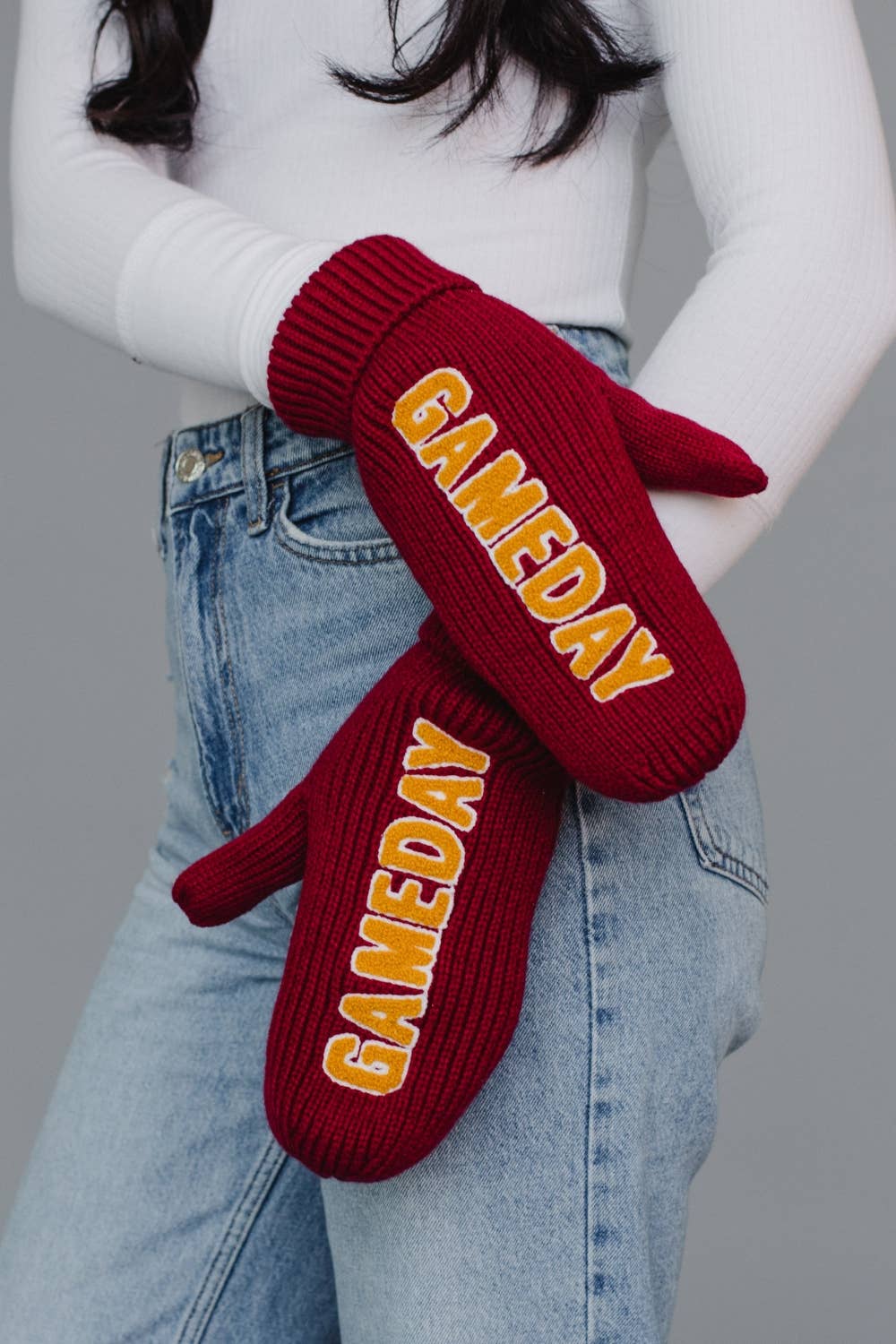 Crimson & Gold Game Day Mittens