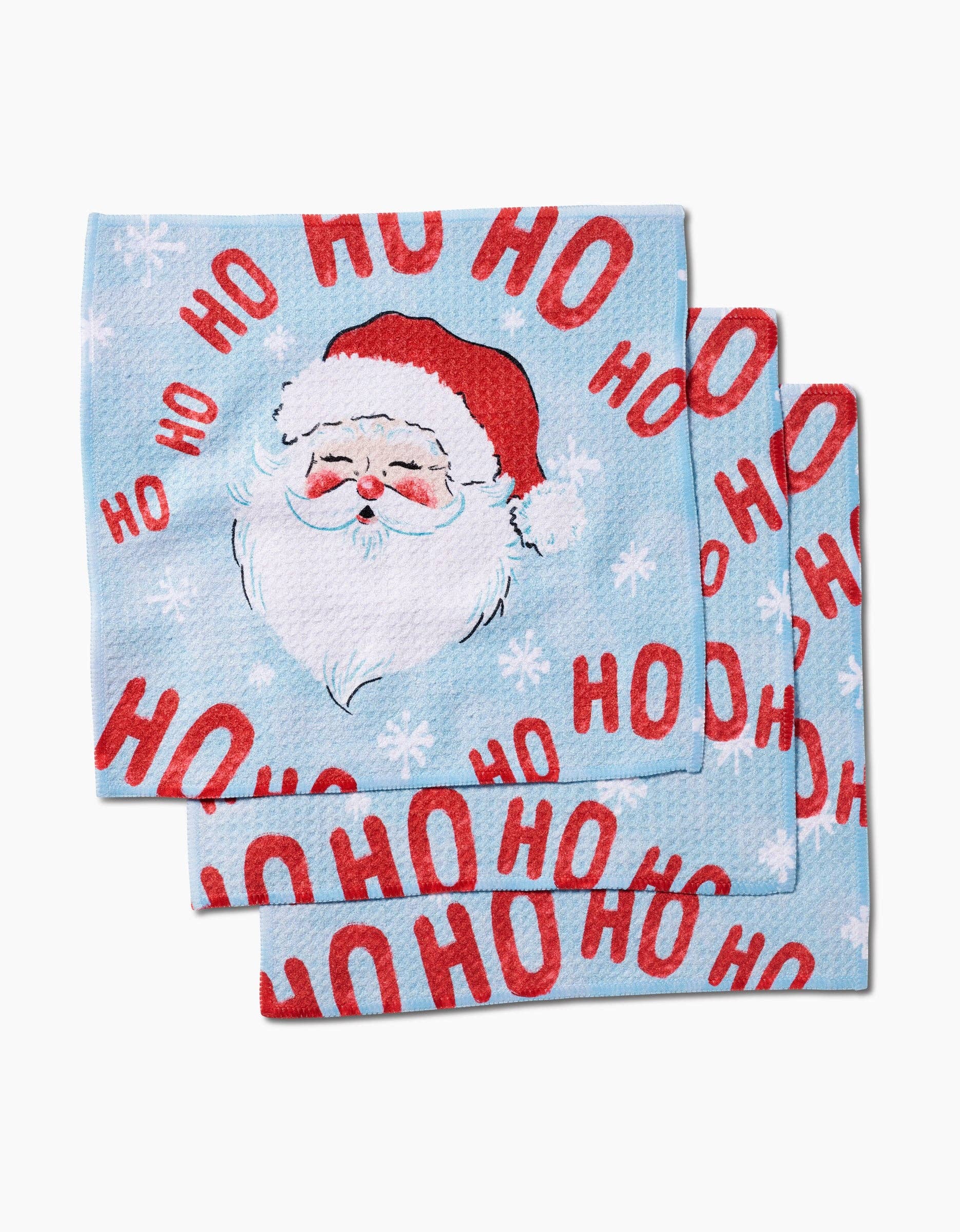 Merry Santa Claus Dishcloth Set