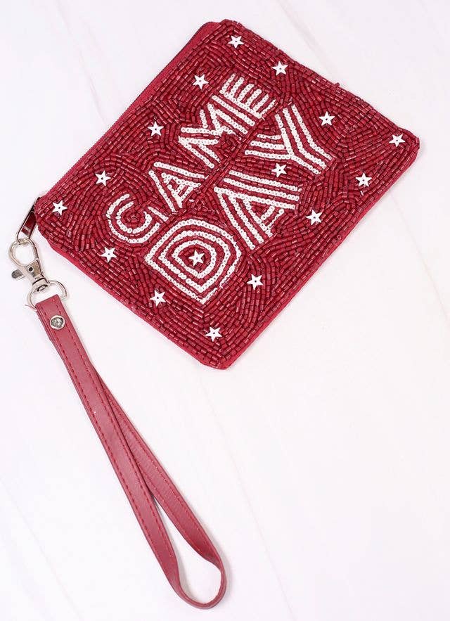 Game Day Star Wristlet Crimson