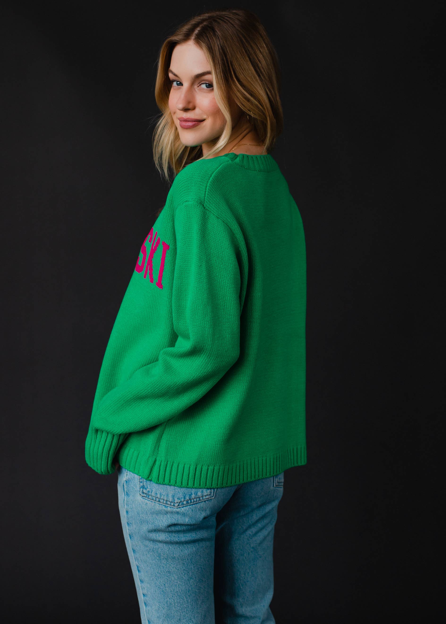 Green Apres Ski Sweater
