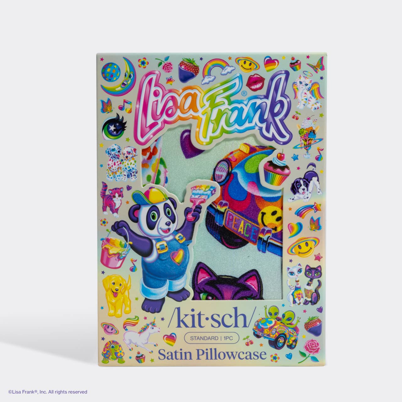 Lisa Frank x Kitsch Standard Satin Pillowcase - The Fantastic World of Lisa Frank