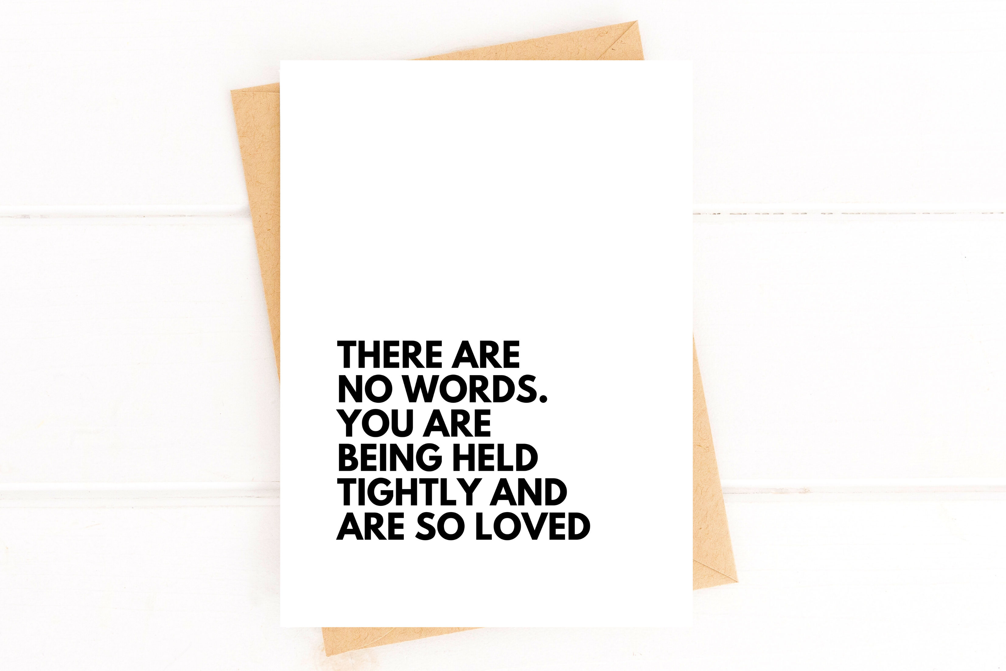 There Are No Words Card for Loss Bereavement Card Sympathy