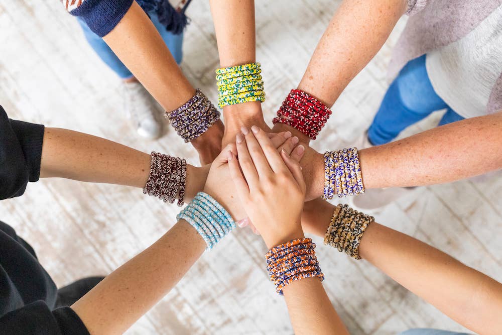 Roll-On® Bracelets / Orange & Black Speckled