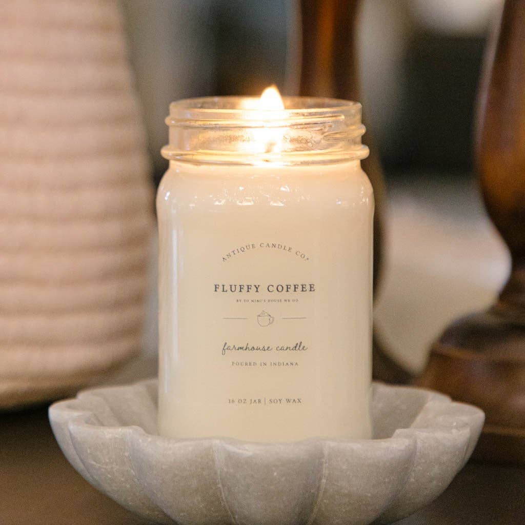 Fluffy Coffee - Soy Wax Mason Jar Candle