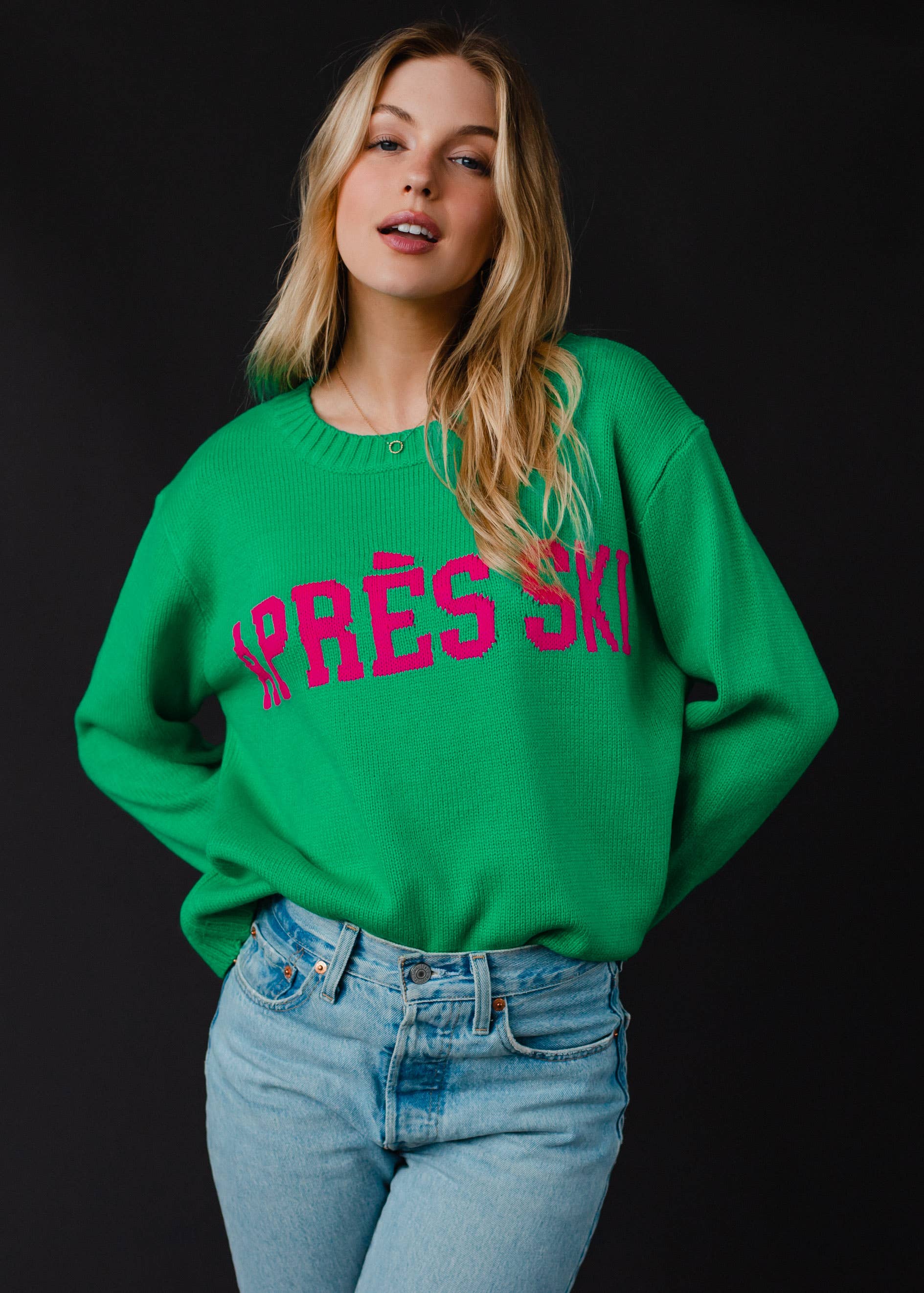 Green Apres Ski Sweater