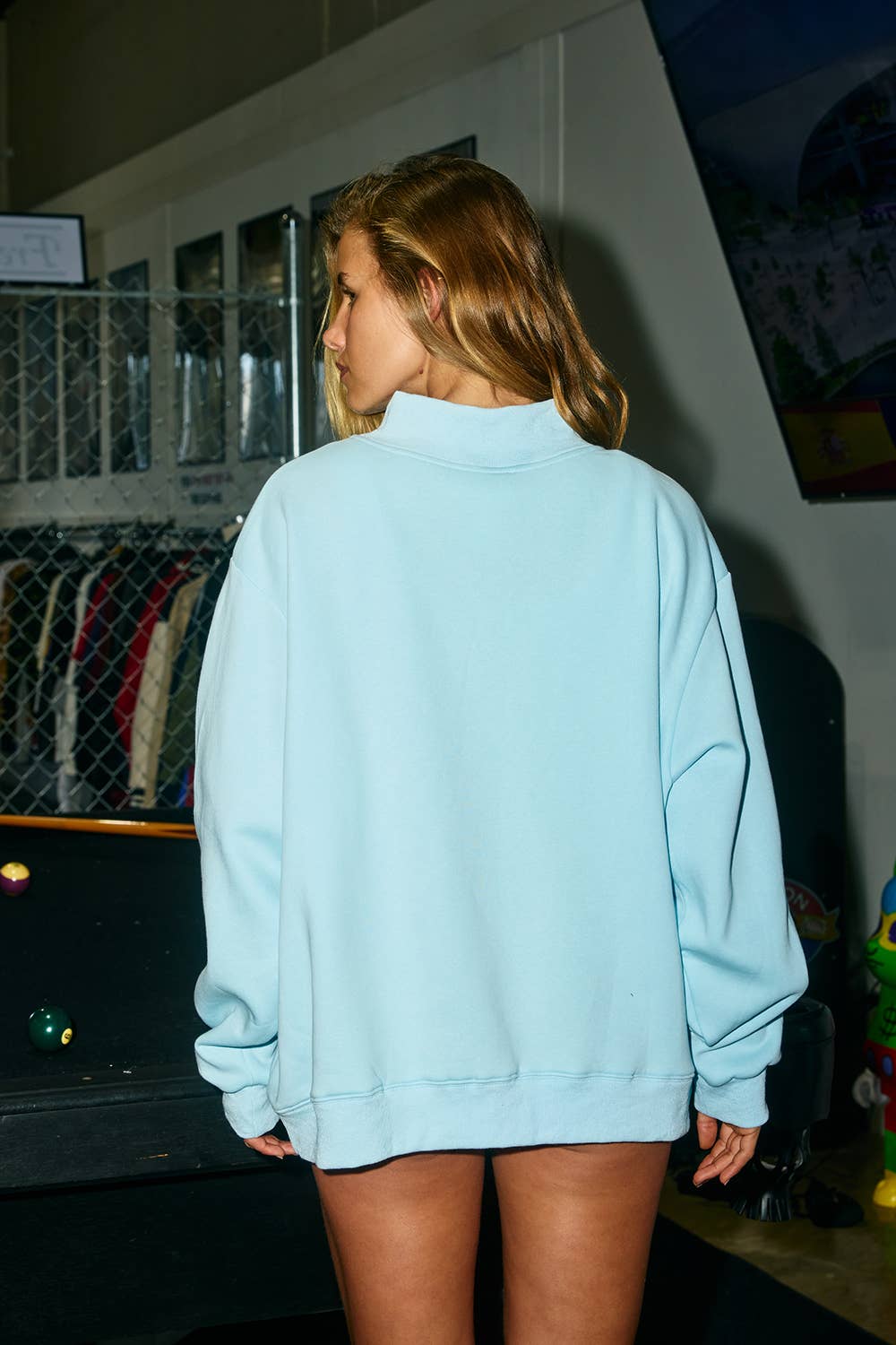 'SNOW DAY/FROSTED' Reversible Mock-Neck
