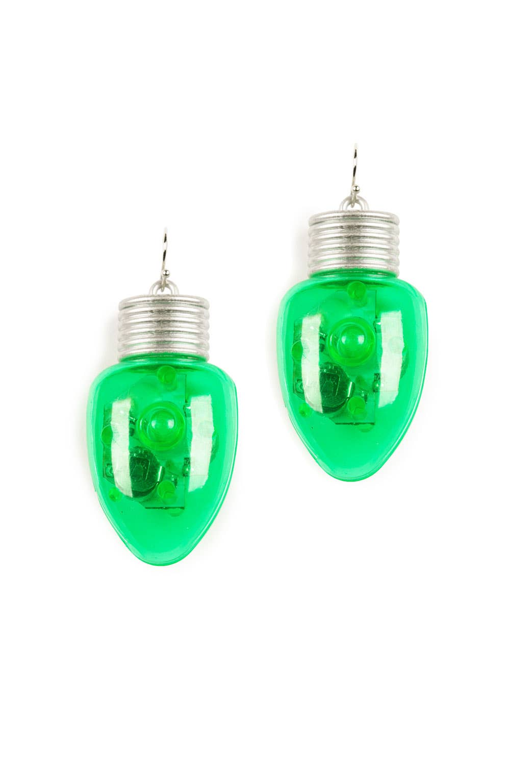 Light Up Bulb Christmas Earrings - Holiday Party Jewelry
