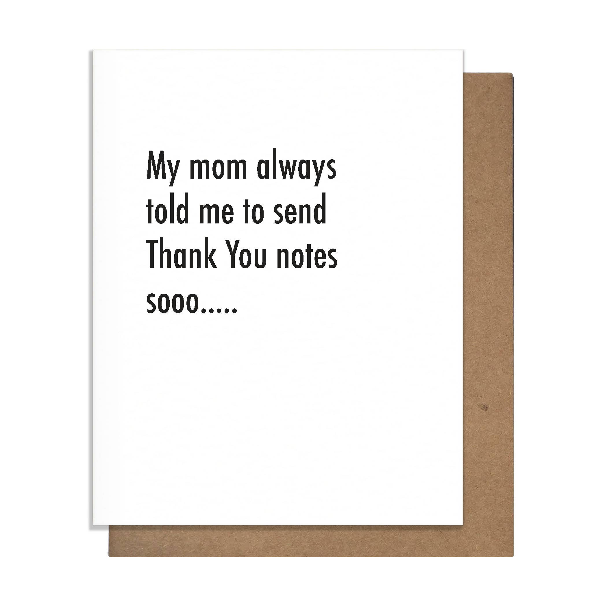 Mom Thanks - Thank You Card