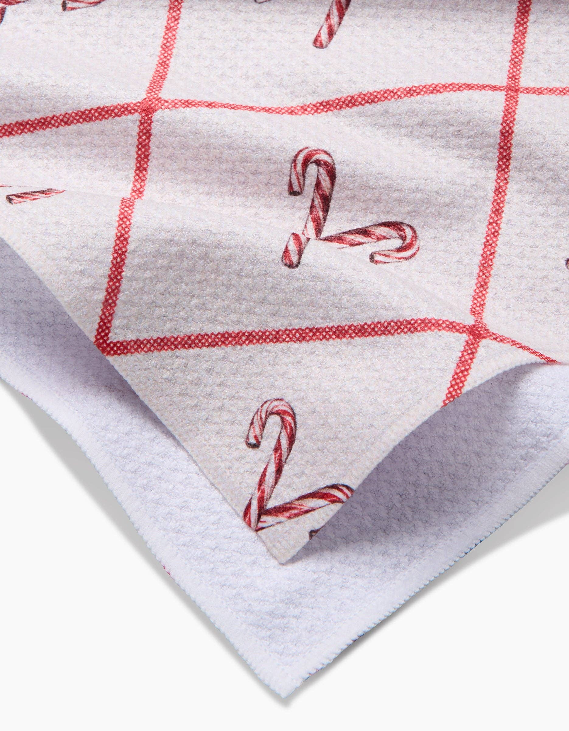Festive Candy Canes Tea Towel