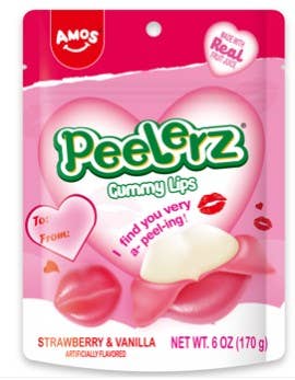 Amos Peelerz Valentine Gummy Lips 6oz